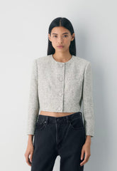Acquire Jacket - Tweed - ECRU/BLACK