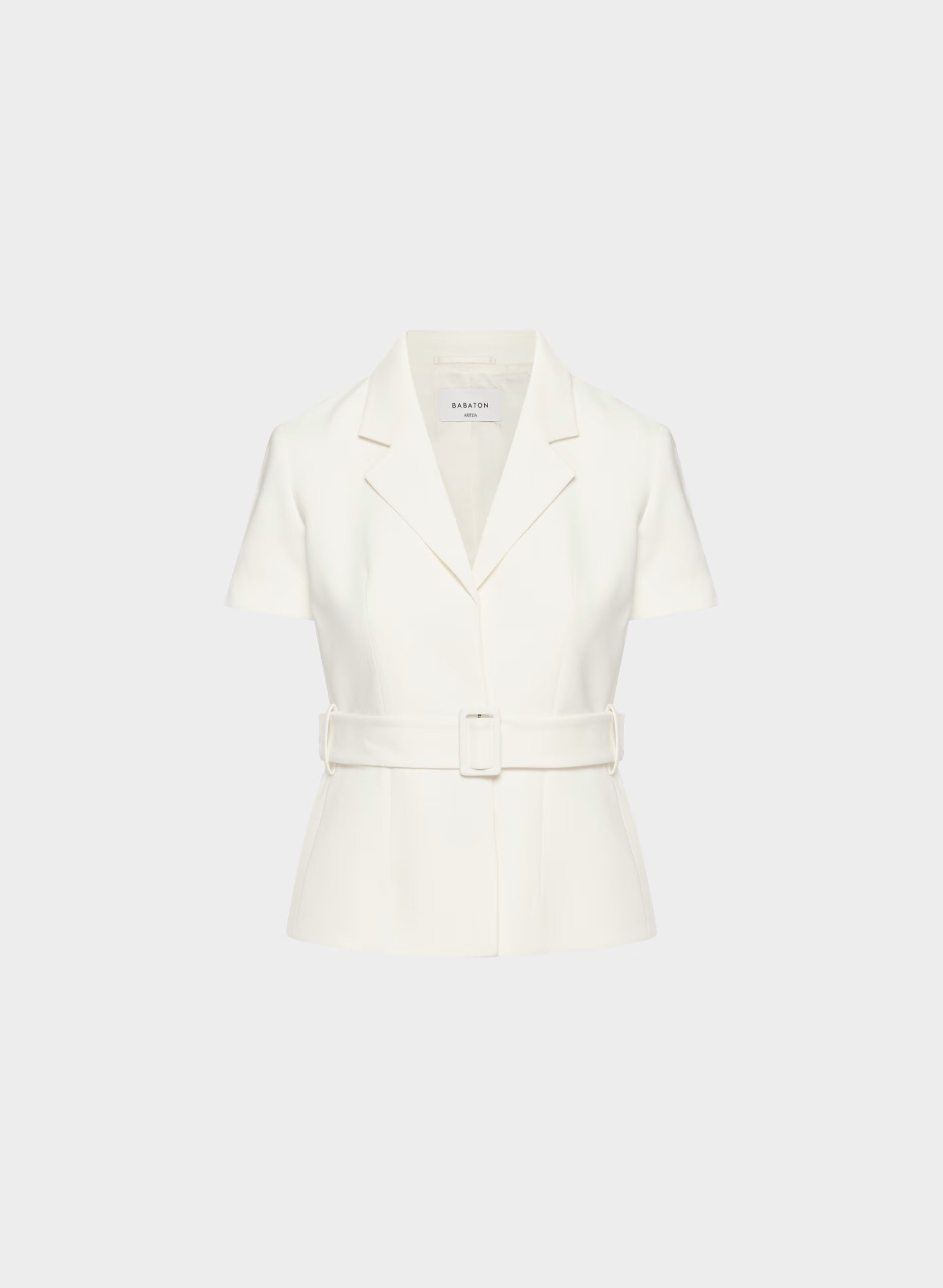 Brynn Shortsleeve Blazer - Sway Crepe - LIGHT BIRCH