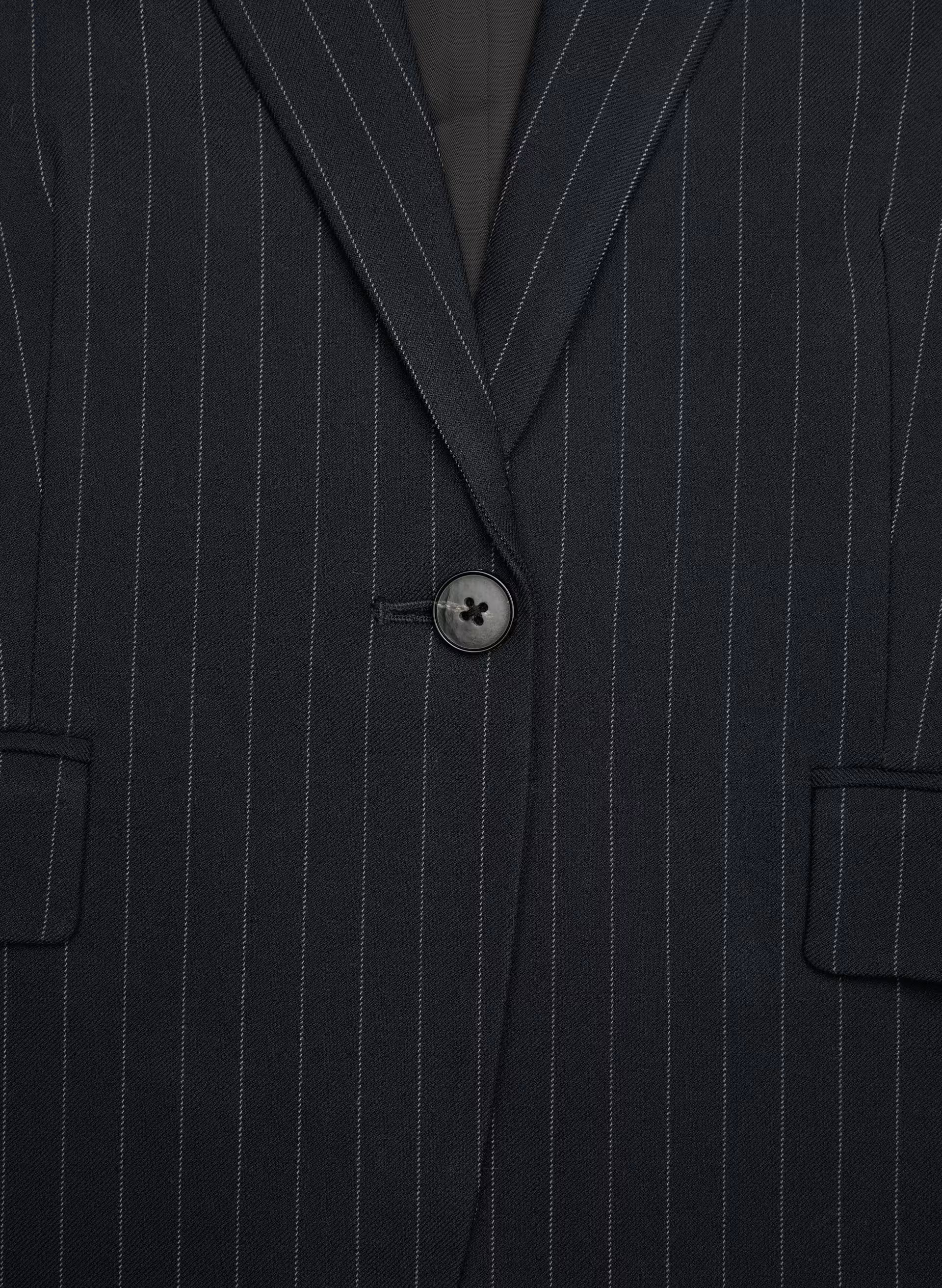 Etiquette Blazer - BLK STRP DK NT NVY/GRY