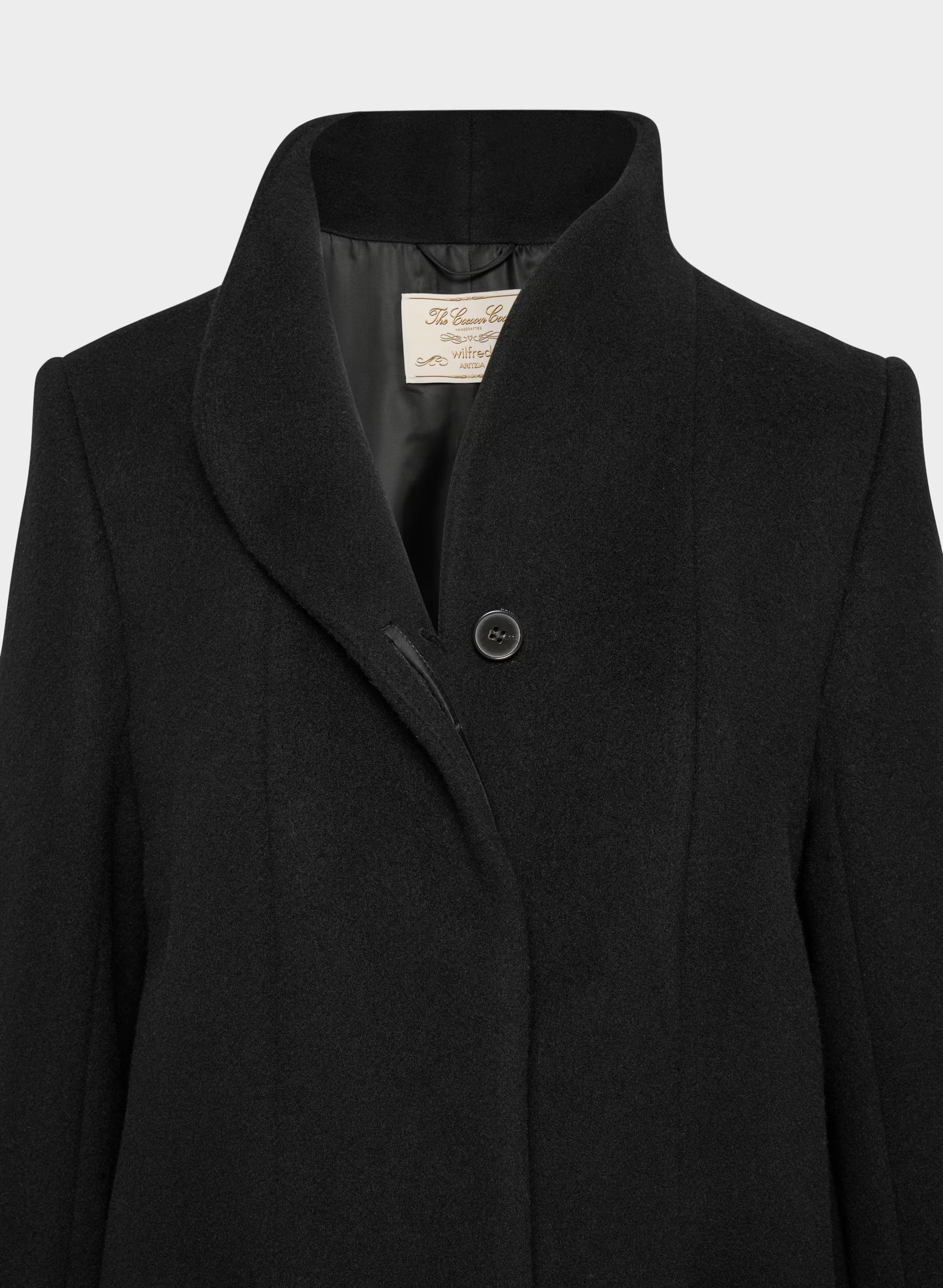 The Cocoon Coat New - Wool Cashmere - BLACK