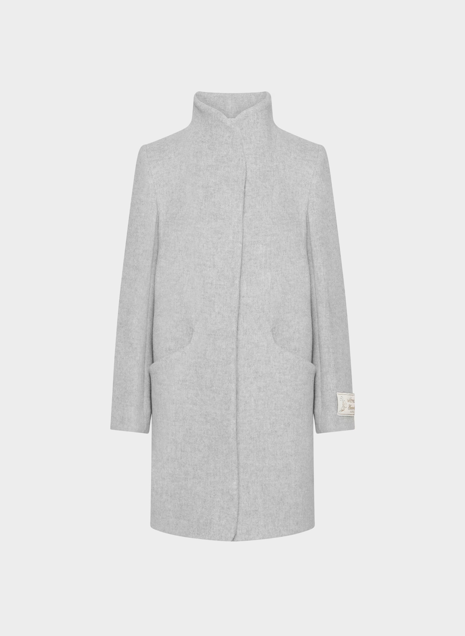 The Cocoon Coat New - Wool Cashmere - HEATHER LIGHT GREY