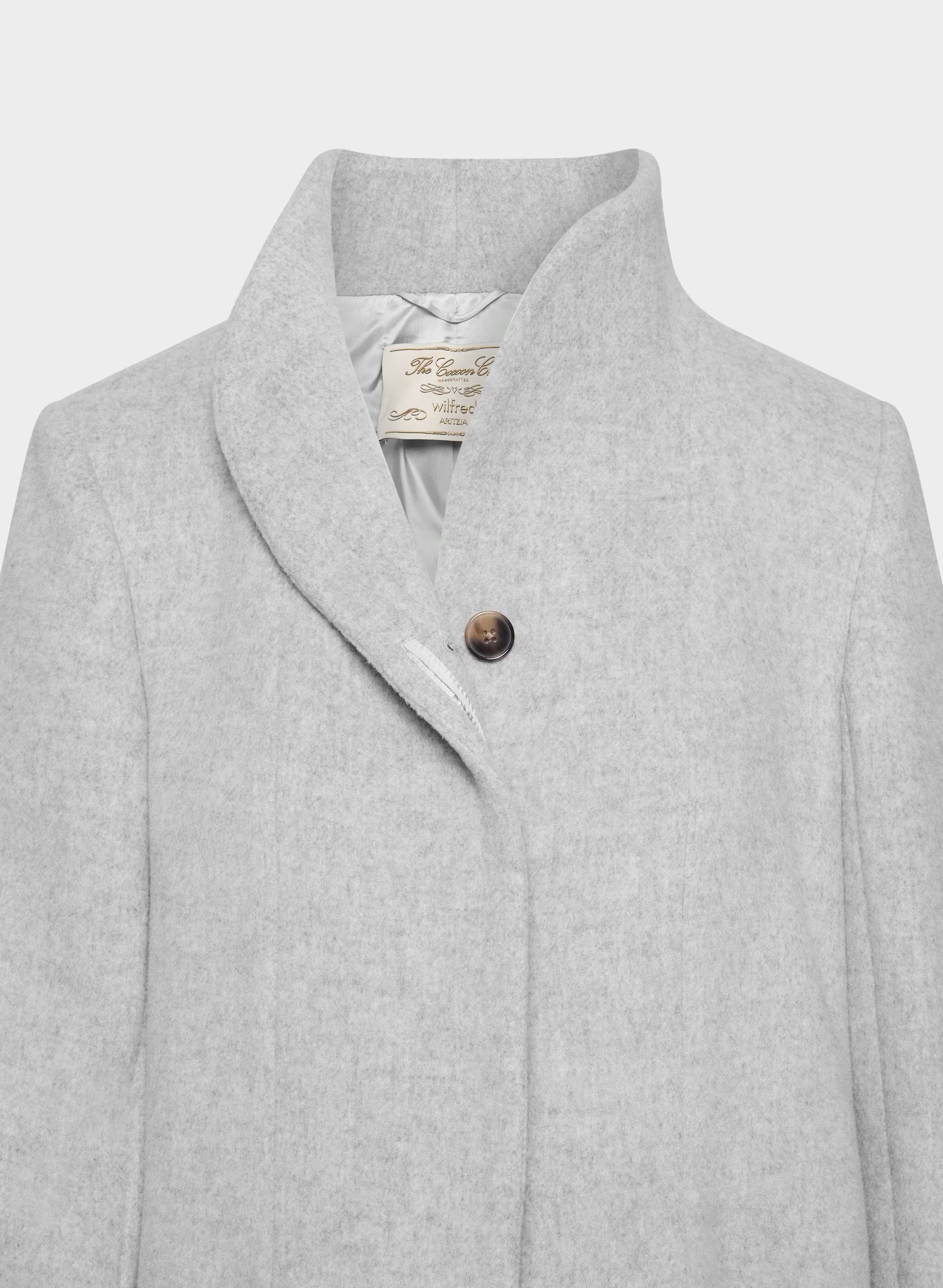 The Cocoon Coat New - Wool Cashmere - HEATHER LIGHT GREY
