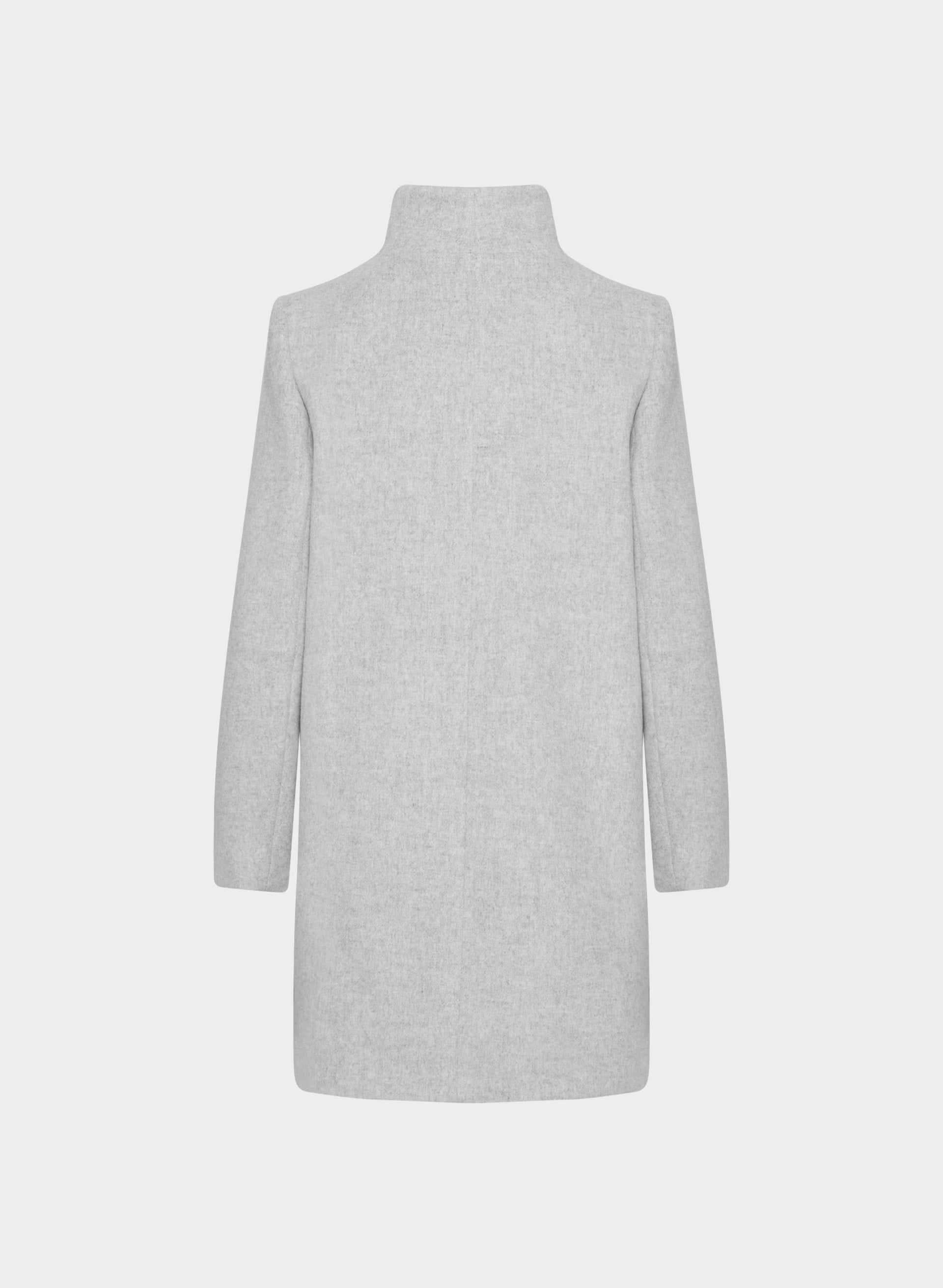 The Cocoon Coat New - Wool Cashmere - HEATHER LIGHT GREY