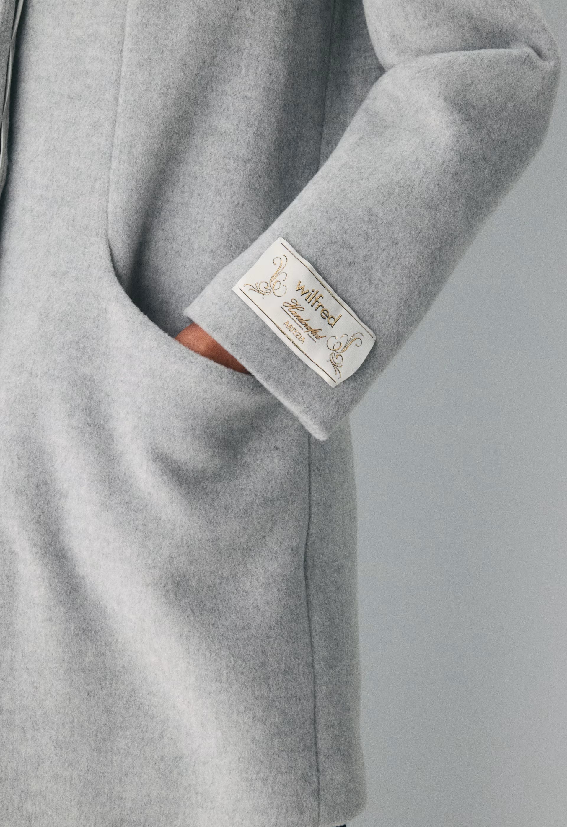 The Cocoon Coat New - Wool Cashmere - HEATHER LIGHT GREY