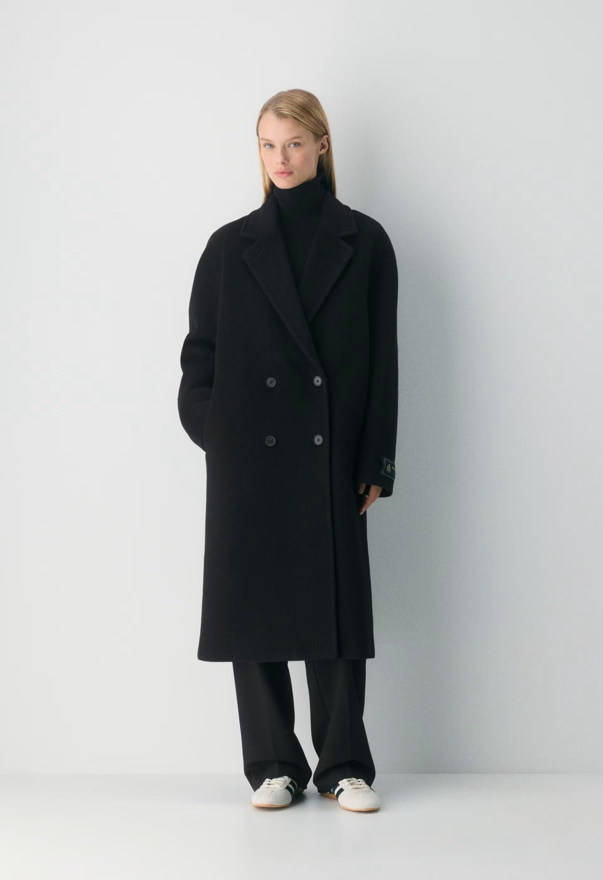 The Slouch™ Coat New - (Re)Camel Wool - BLACK