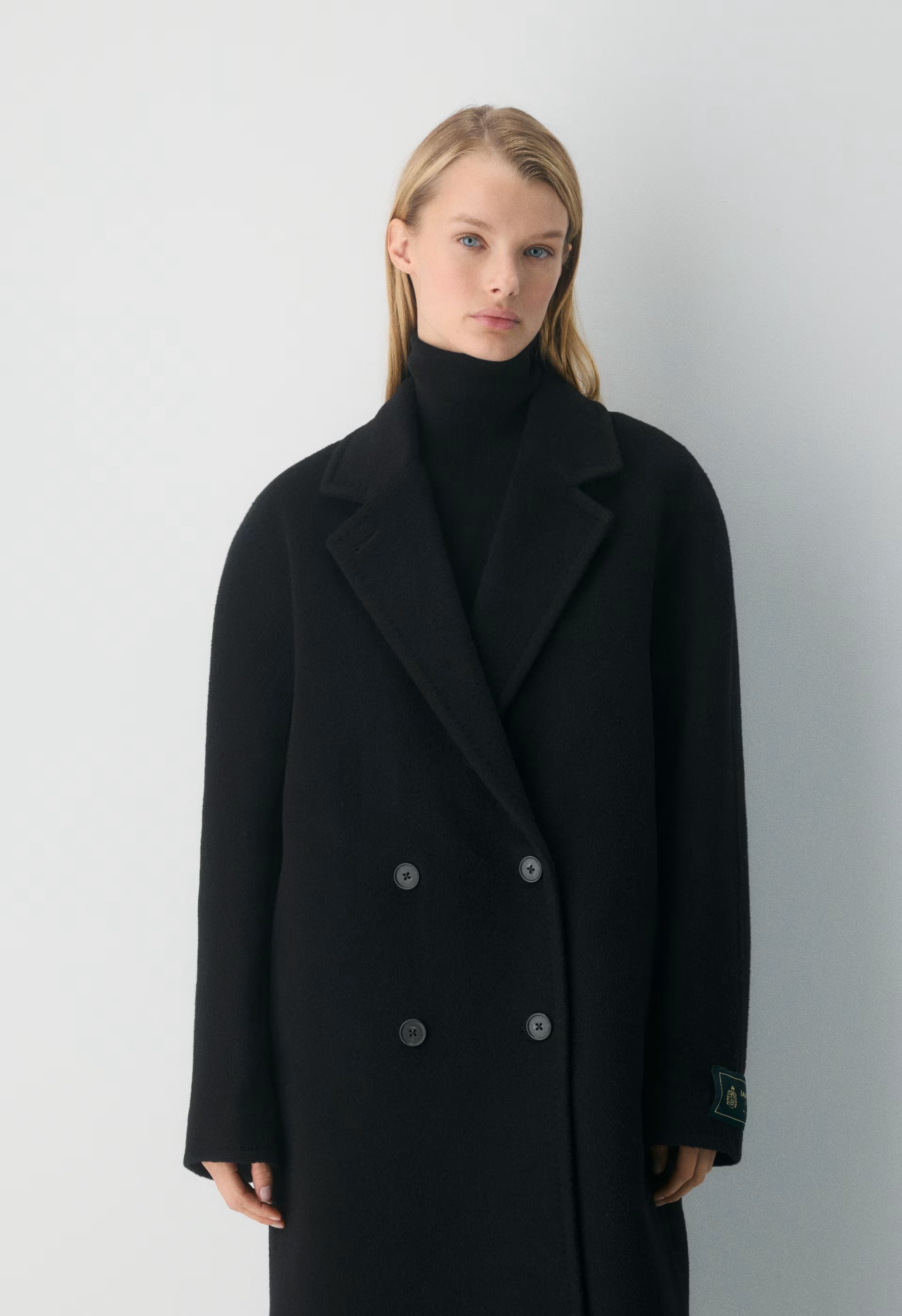 The Slouch™ Coat New - (Re)Camel Wool - BLACK