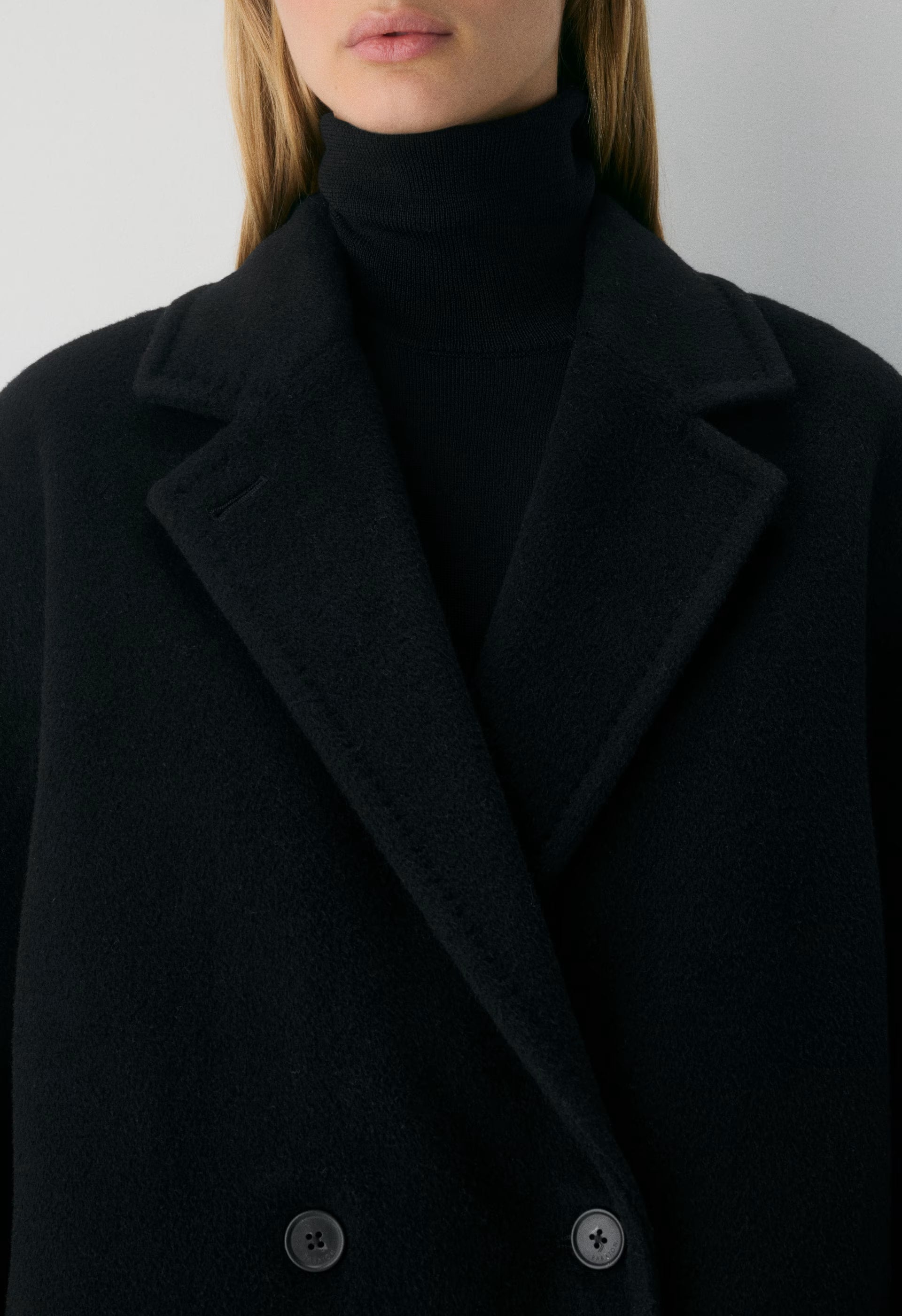 The Slouch™ Coat New - (Re)Camel Wool - BLACK