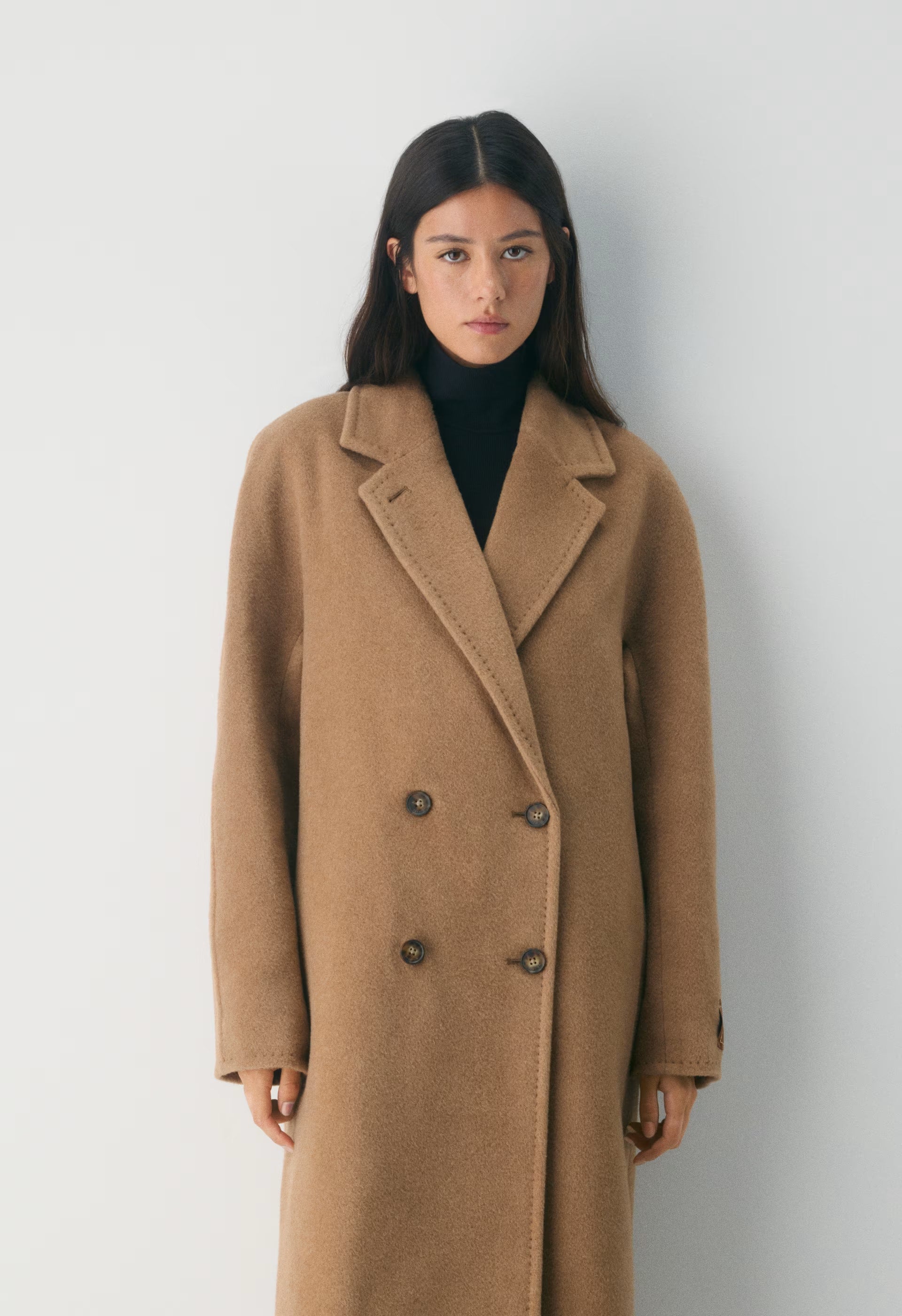 The Slouch™ Coat New - (Re)Camel Wool - BLACK