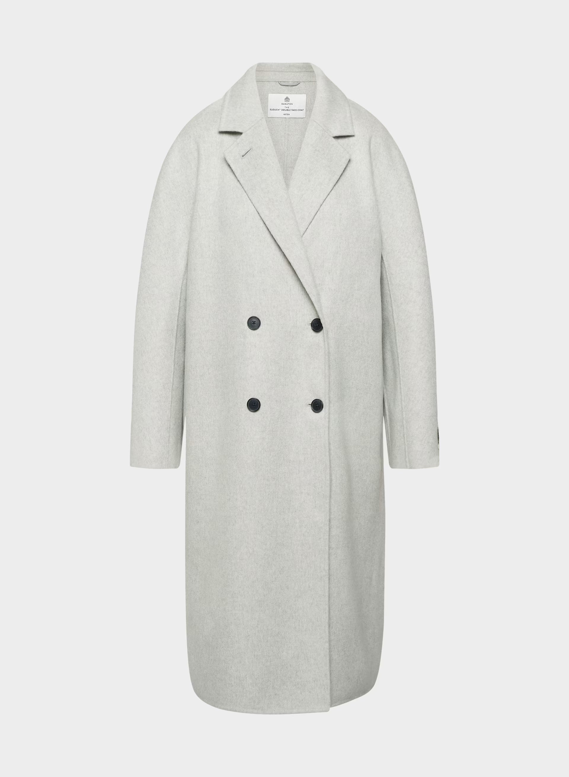 The Slouch™ Double-Faced Coat - Luxe (Re)Wool - HEATHER LIGHT GREY