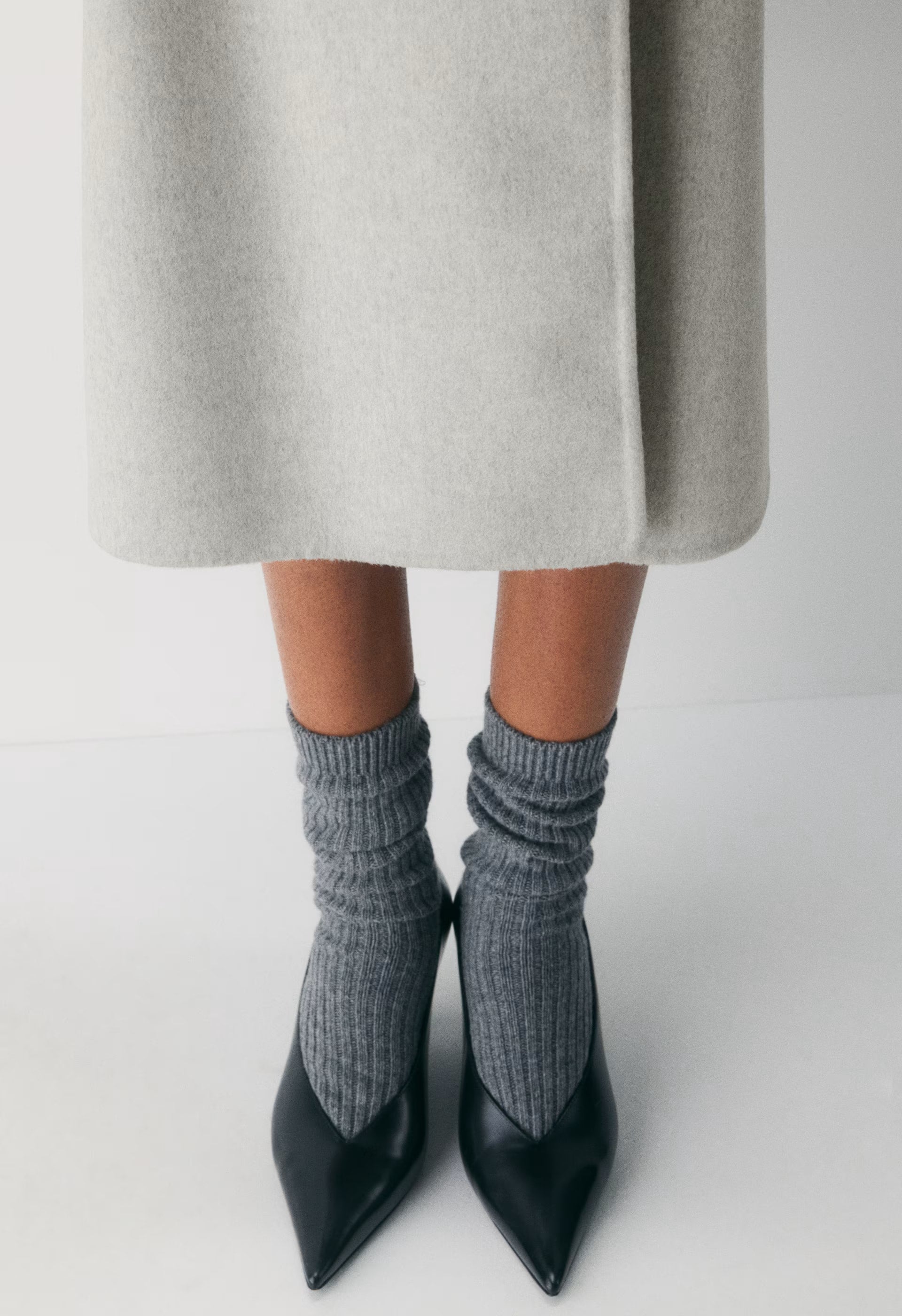 The Slouch™ Double-Faced Coat - Luxe (Re)Wool - HEATHER LIGHT GREY