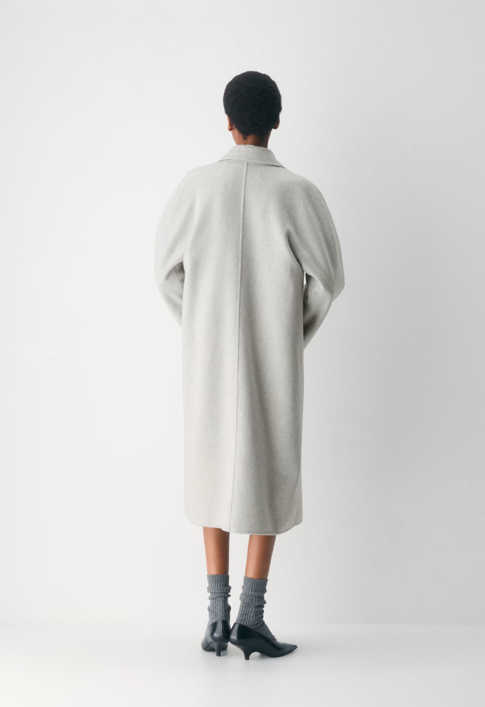 The Slouch™ Double-Faced Coat - Luxe (Re)Wool - HEATHER LIGHT GREY
