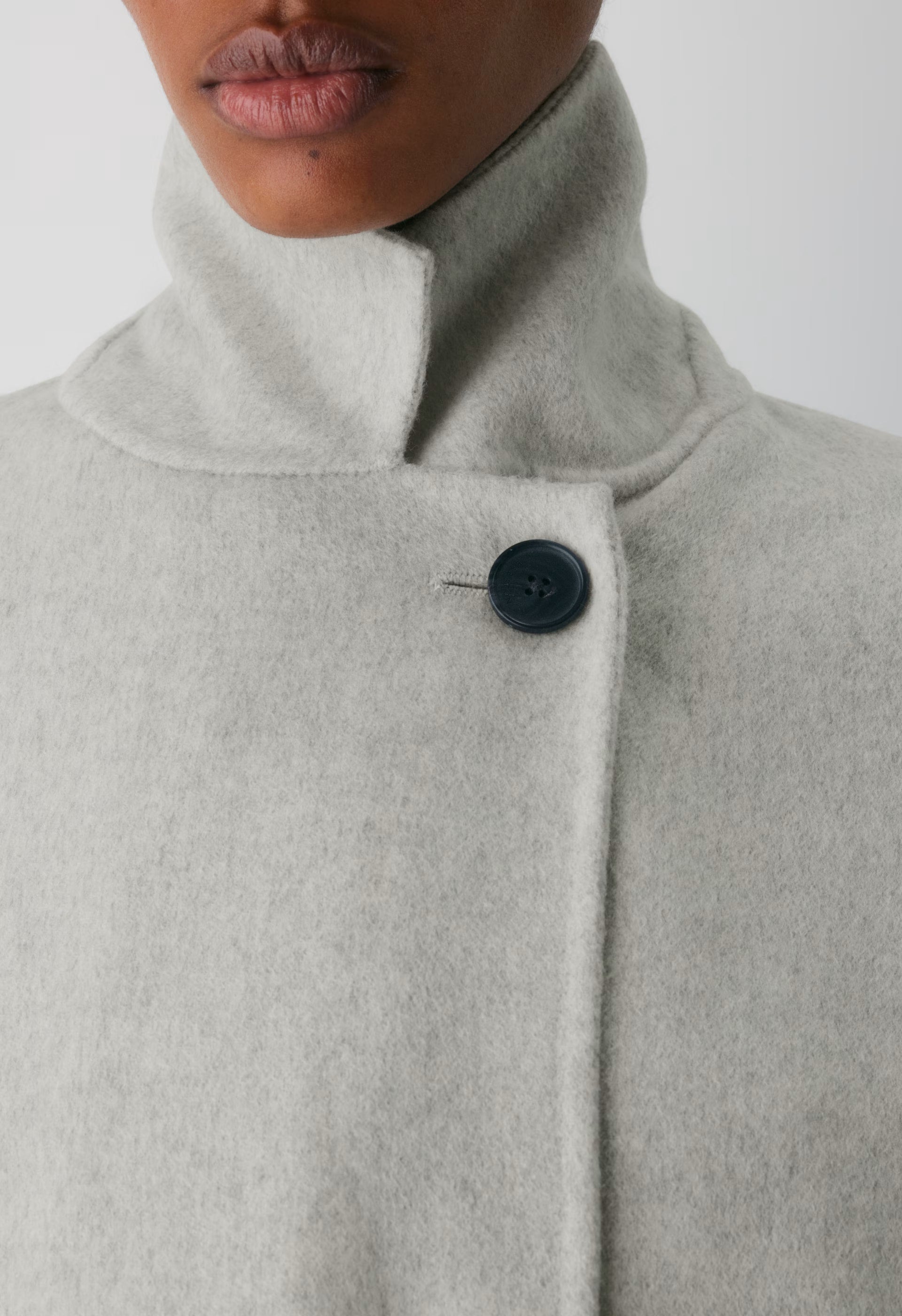 The Slouch™ Double-Faced Coat - Luxe (Re)Wool - HEATHER LIGHT GREY