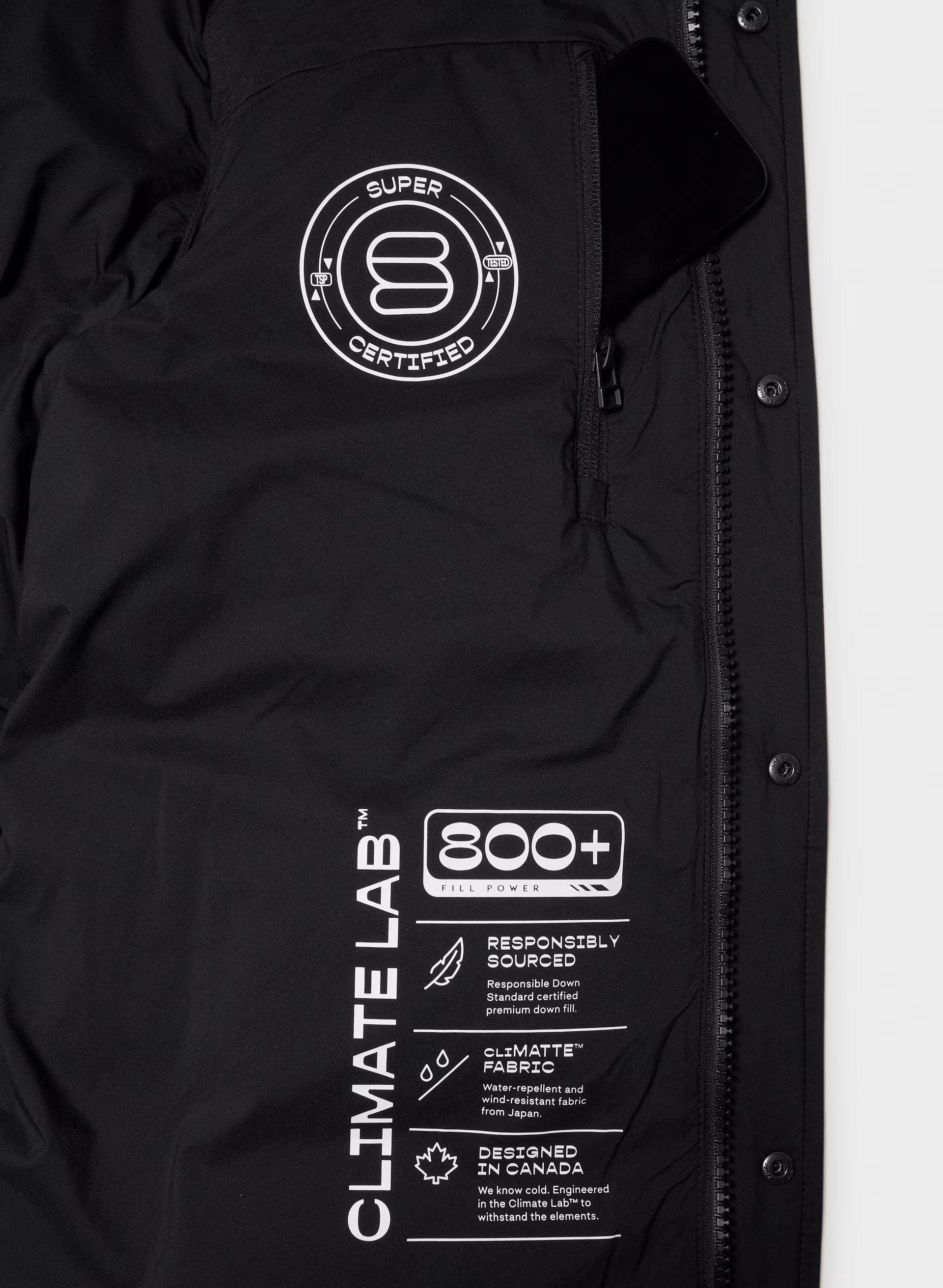 The SuperPuff™ LoHip Vest - cliMATTE™ - BLACK
