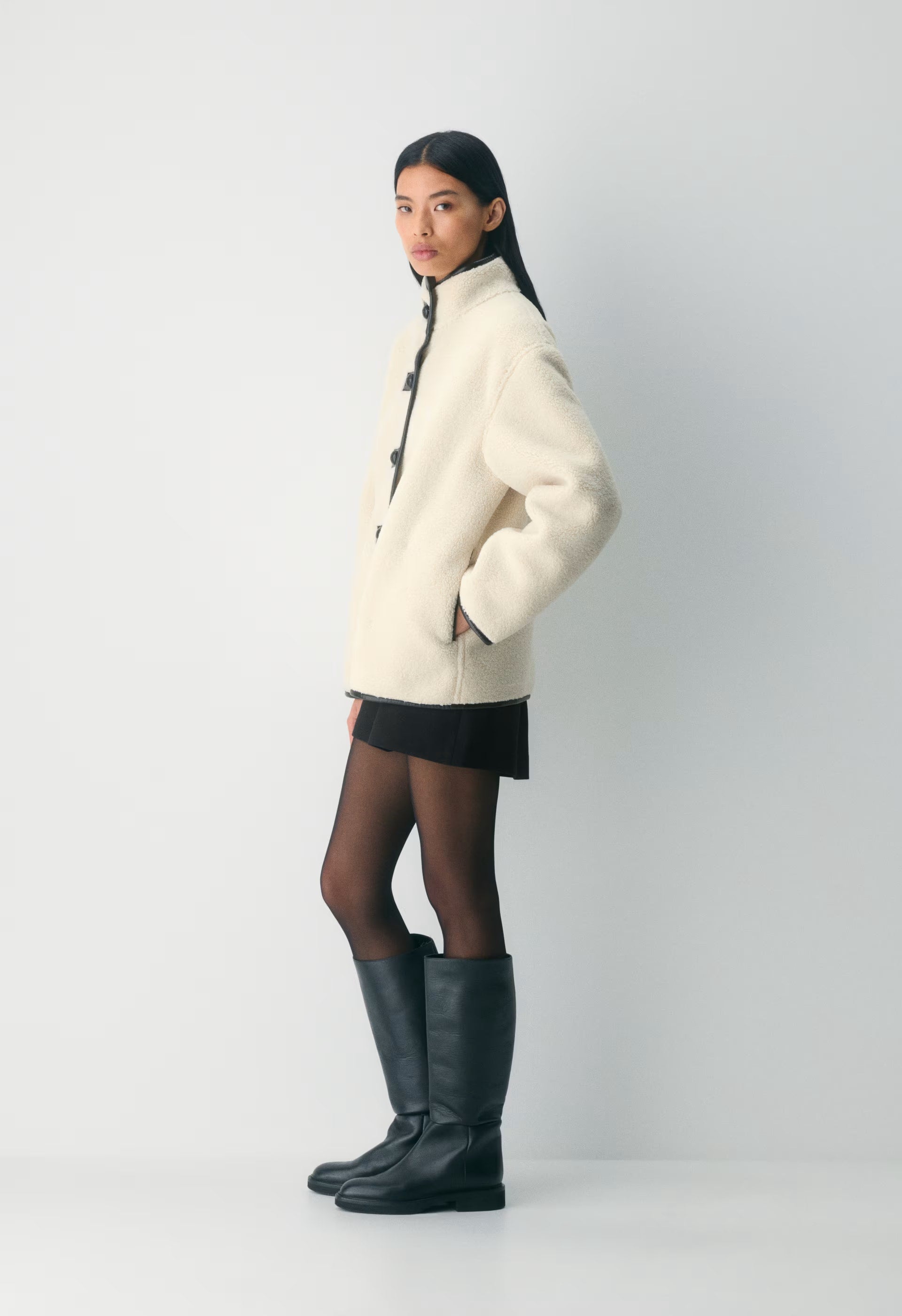 June Coat - BIRCH/BLACK