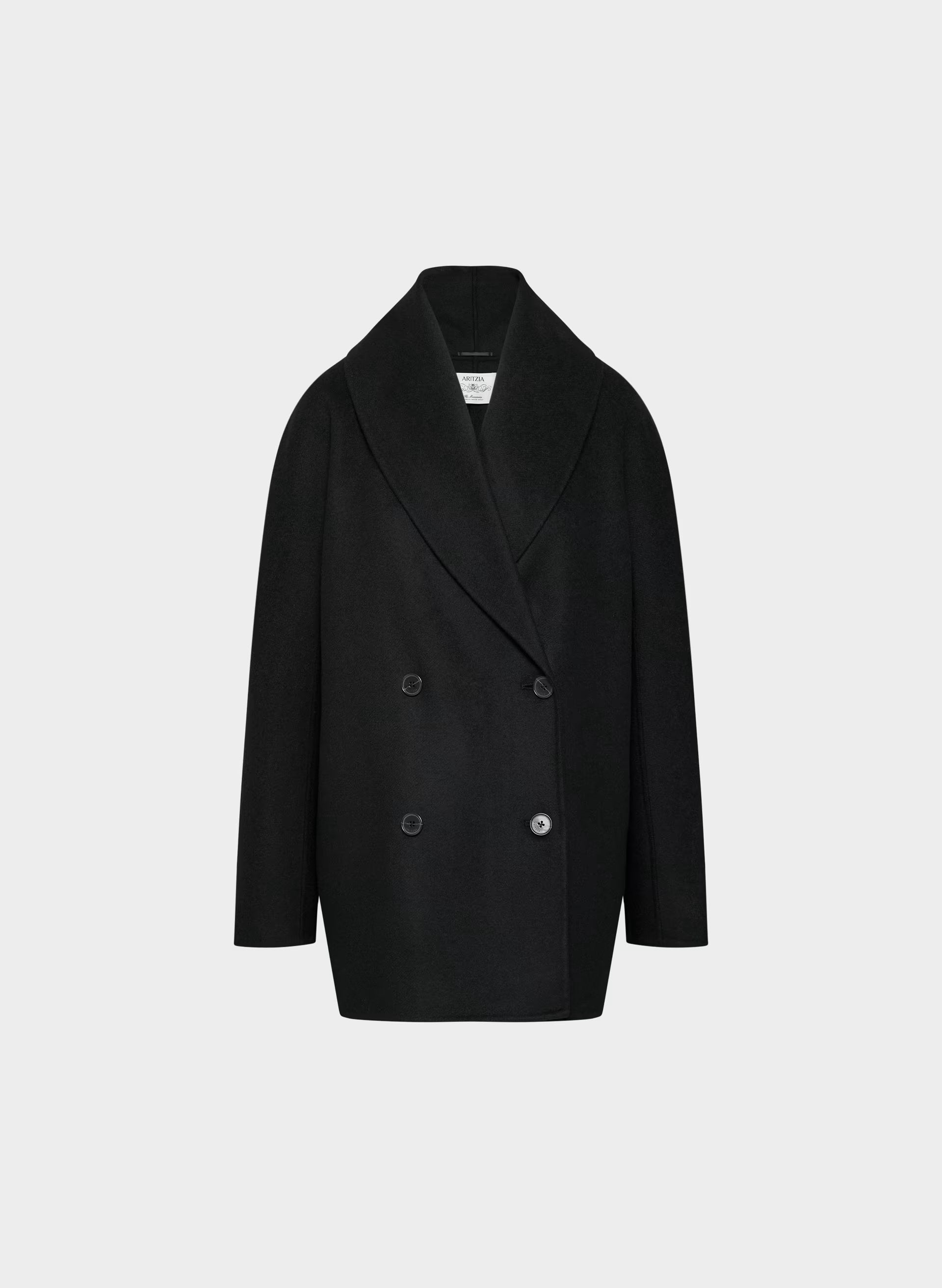 The Mezzanine Double-Faced Coat - Luxe (Re)Wool - BLACK
