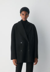 The Mezzanine Double-Faced Coat - Luxe (Re)Wool - BLACK