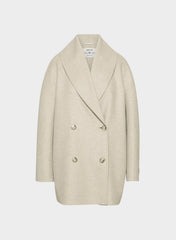 The Mezzanine Double-Faced Coat - Luxe (Re)Wool - HEATHER MATTE PEARL