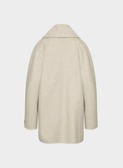 The Mezzanine Double-Faced Coat - Luxe (Re)Wool - HEATHER MATTE PEARL