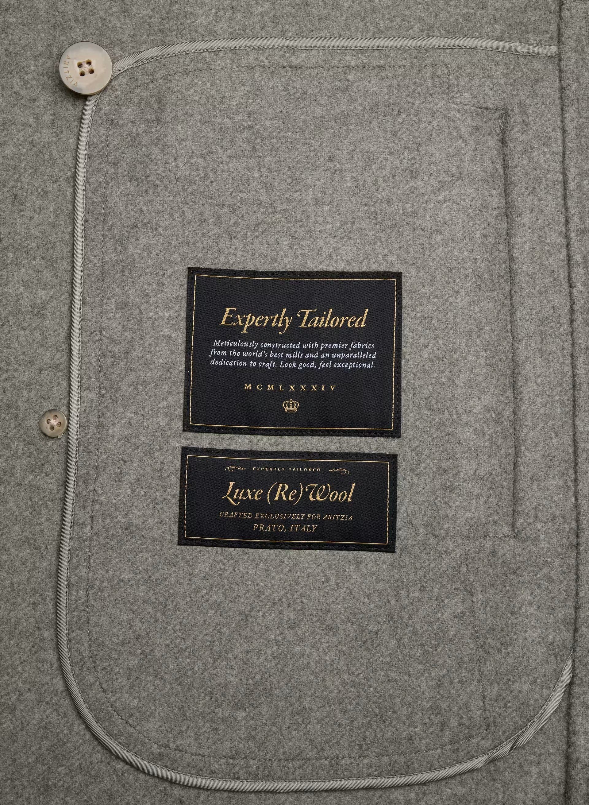 The Mezzanine Double-Faced Coat - Luxe (Re)Wool - HEATHER DARK TAUPE