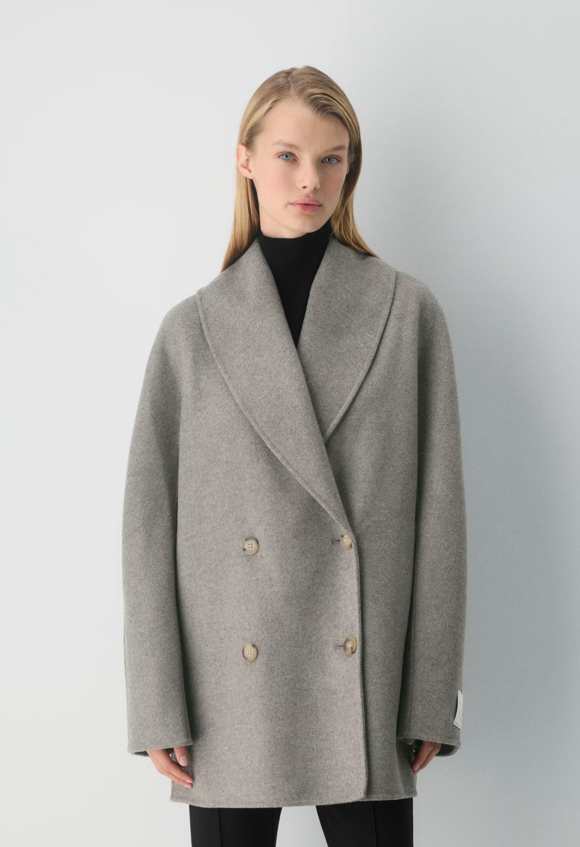 The Mezzanine Double-Faced Coat - Luxe (Re)Wool - HEATHER DARK TAUPE