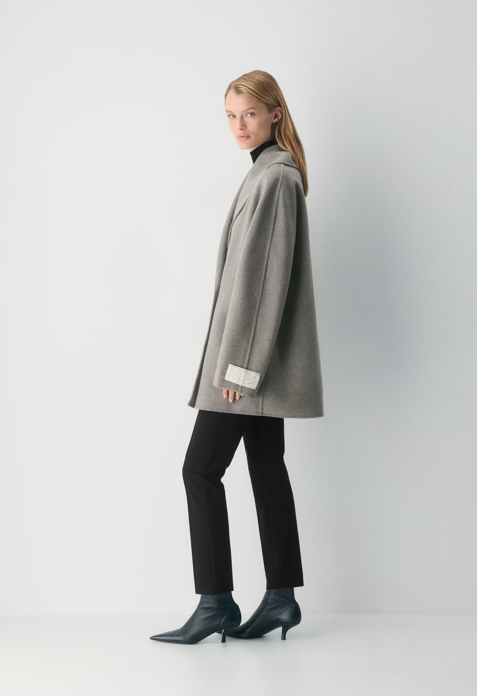 The Mezzanine Double-Faced Coat - Luxe (Re)Wool - HEATHER DARK TAUPE