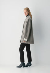 The Mezzanine Double-Faced Coat - Luxe (Re)Wool - HEATHER DARK TAUPE