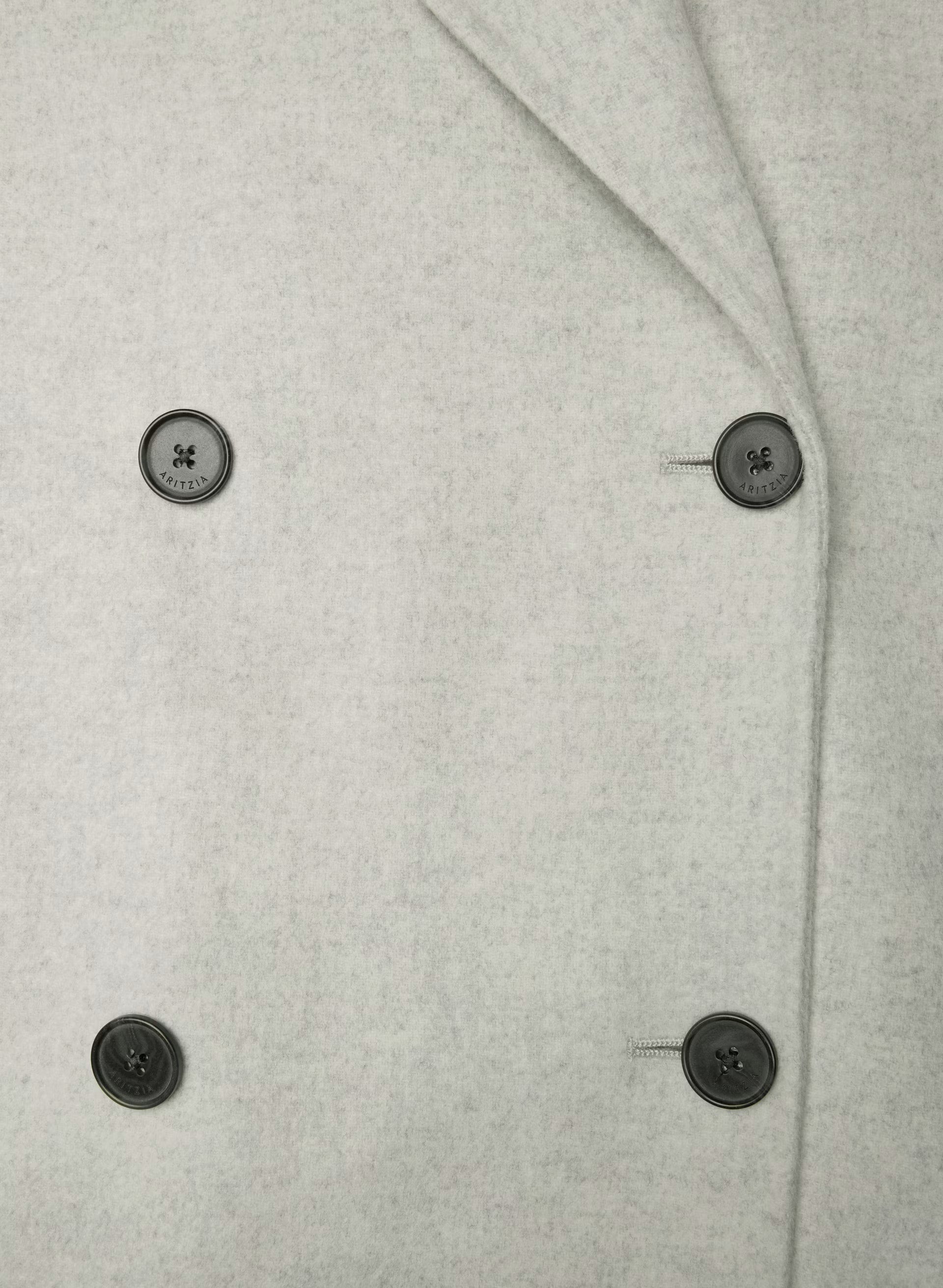 The Mezzanine Double-Faced Coat - Luxe (Re)Wool - HEATHER CARRARA GREY