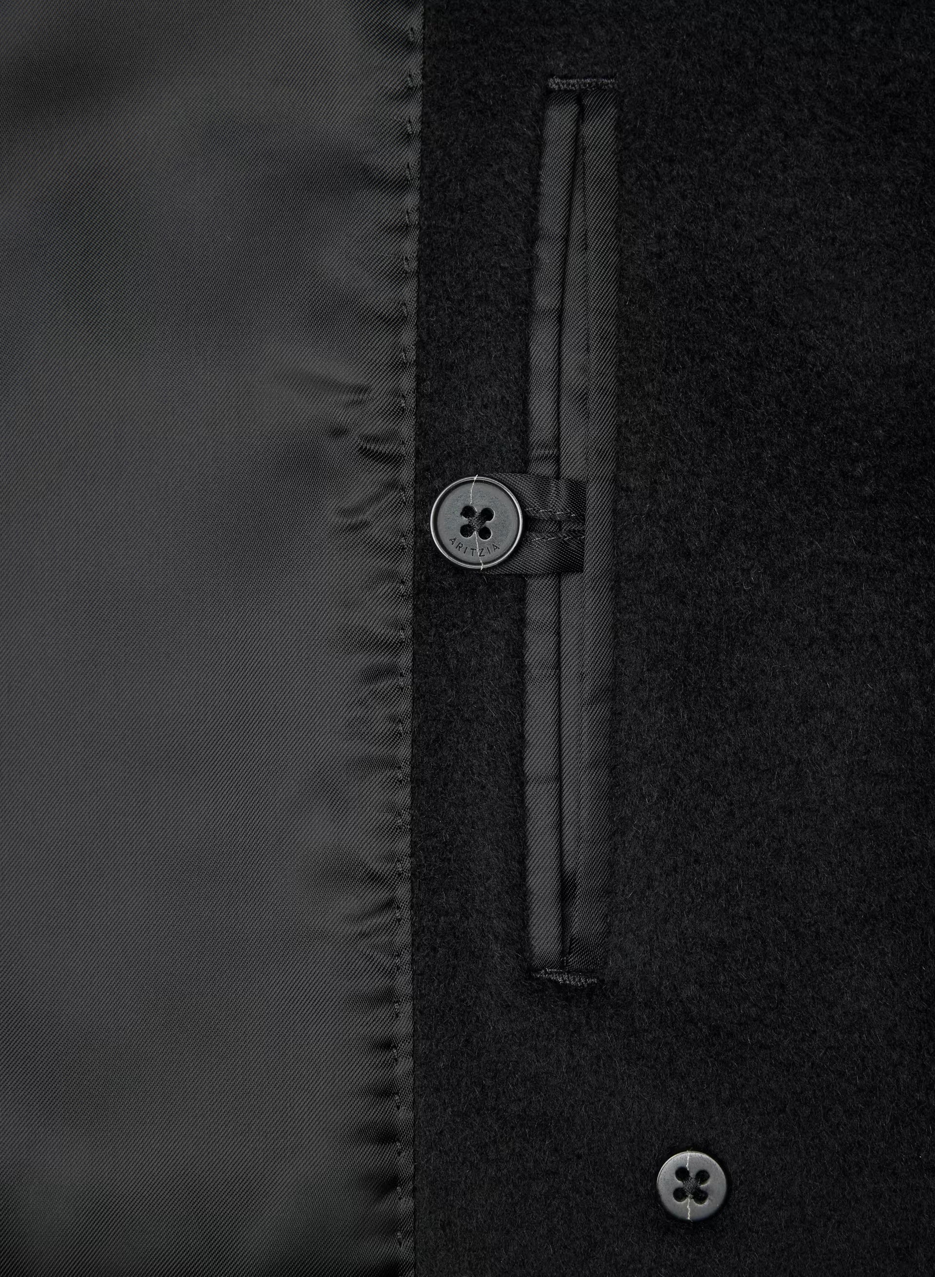 The Slouch™ Coat - (Re)Camel Wool - BLACK