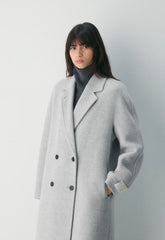 The Slouch™ Coat - Soft Wool Cashmere - HEATHER LIGHT GREY