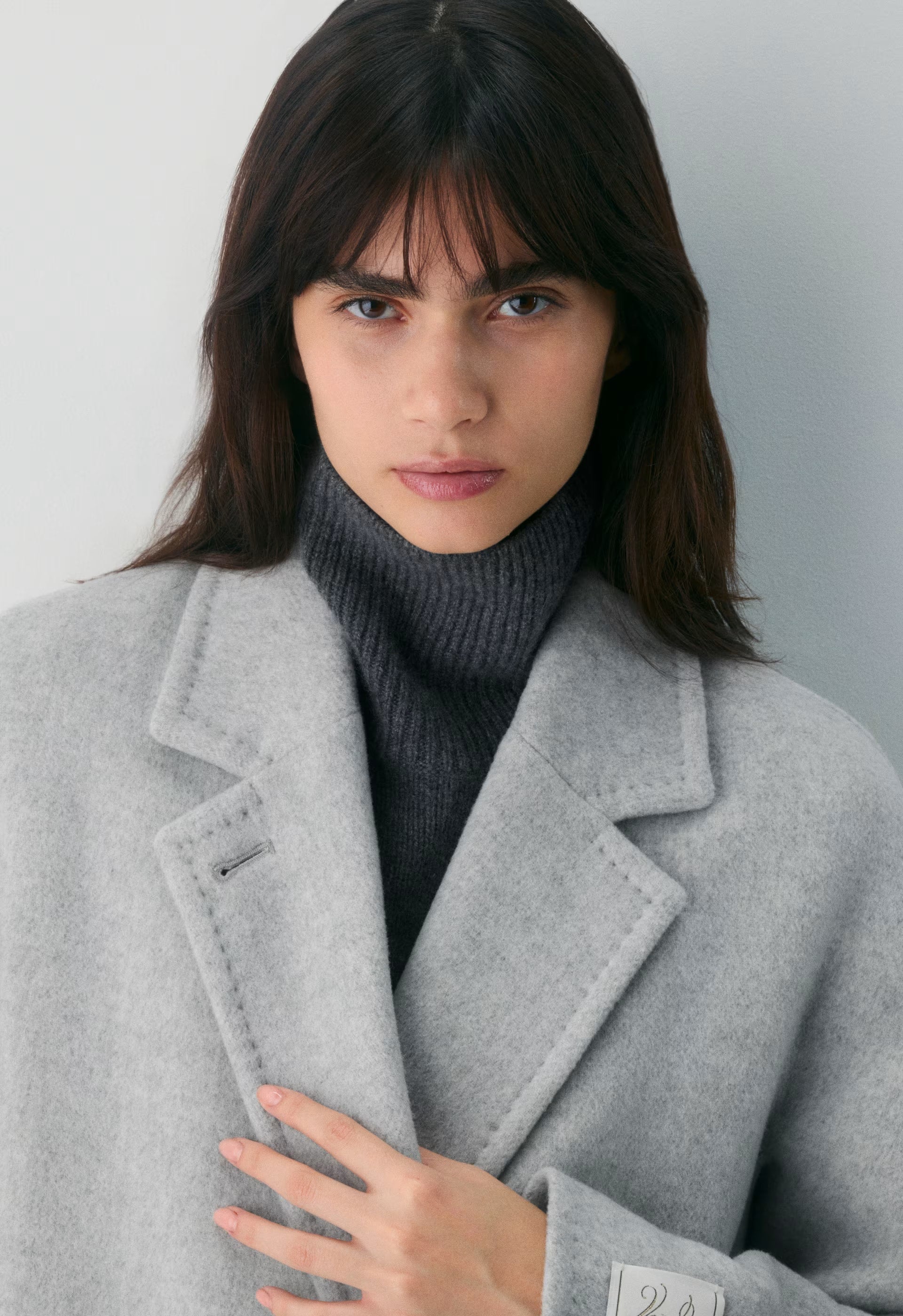 The Slouch™ Coat - Soft Wool Cashmere - HEATHER LIGHT GREY