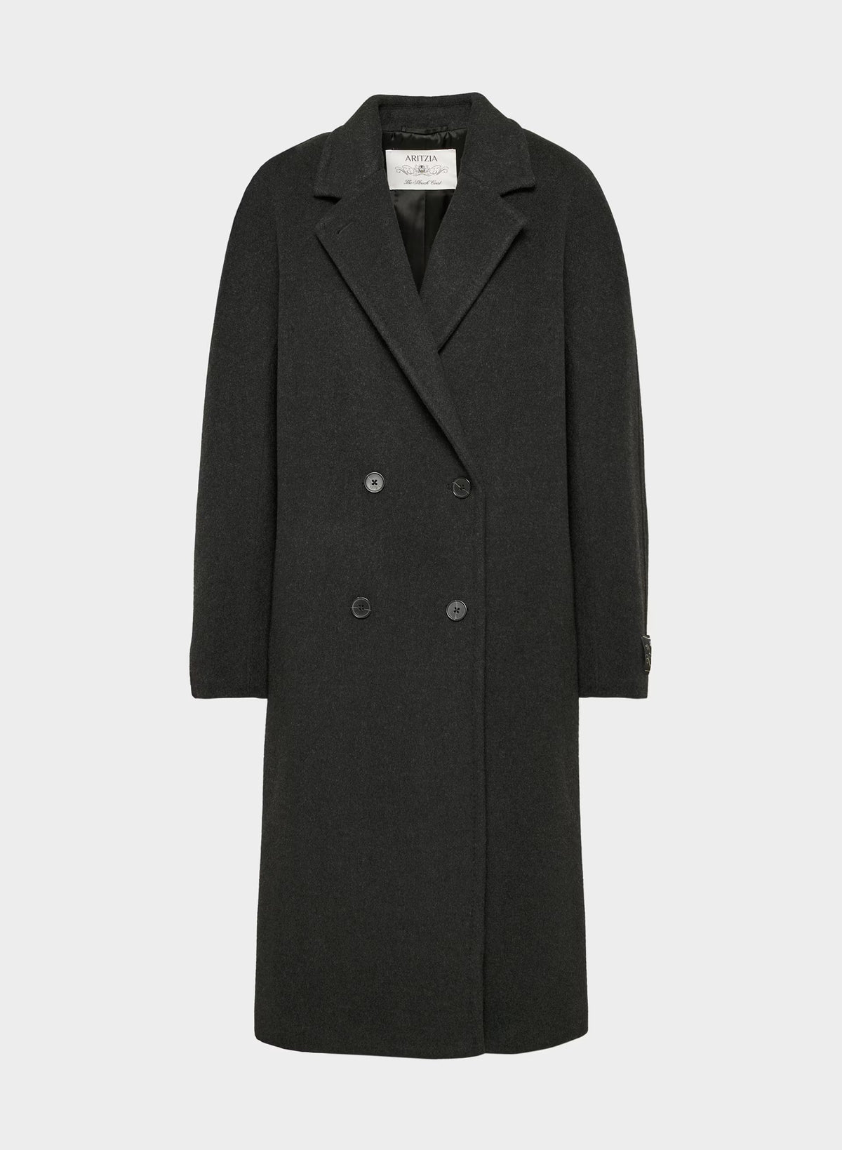 The Slouch™ Coat - Soft Wool Cashmere - HEATHER BLACK