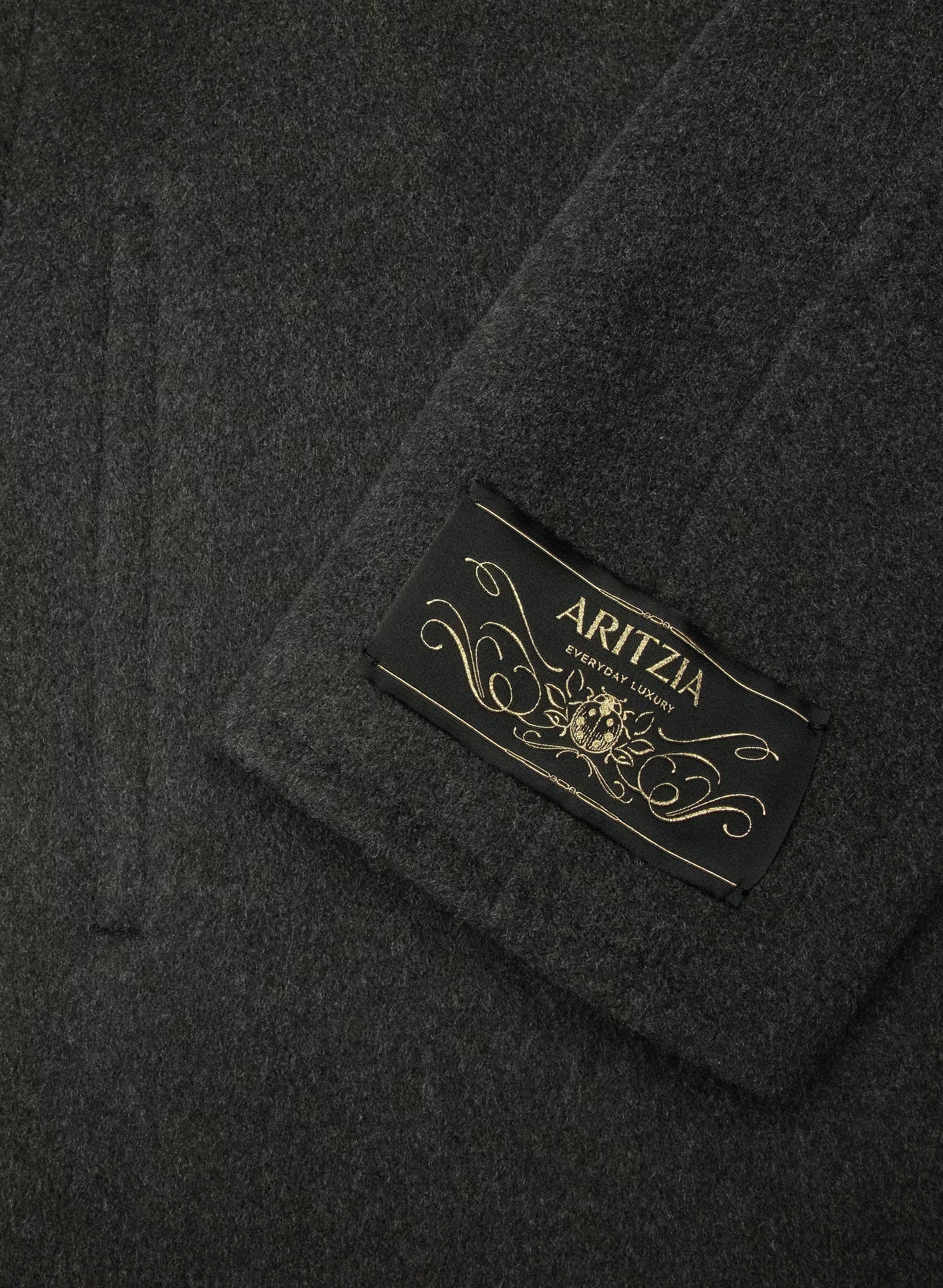 The Slouch™ Coat - Soft Wool Cashmere - HEATHER BLACK