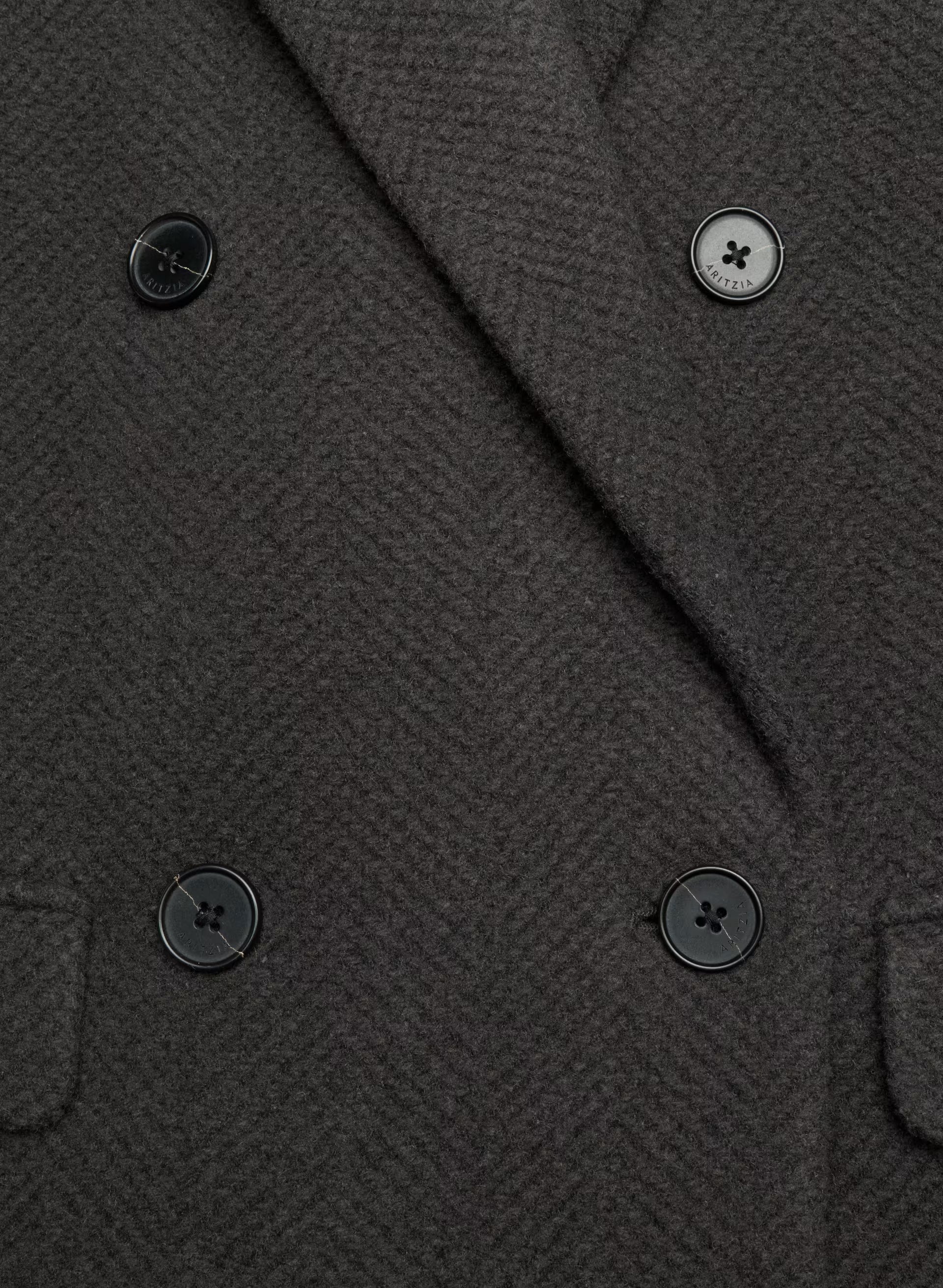 The Constant™ Coat - Soft Wool Cashmere - HERRINGBONE R M BR/BLK