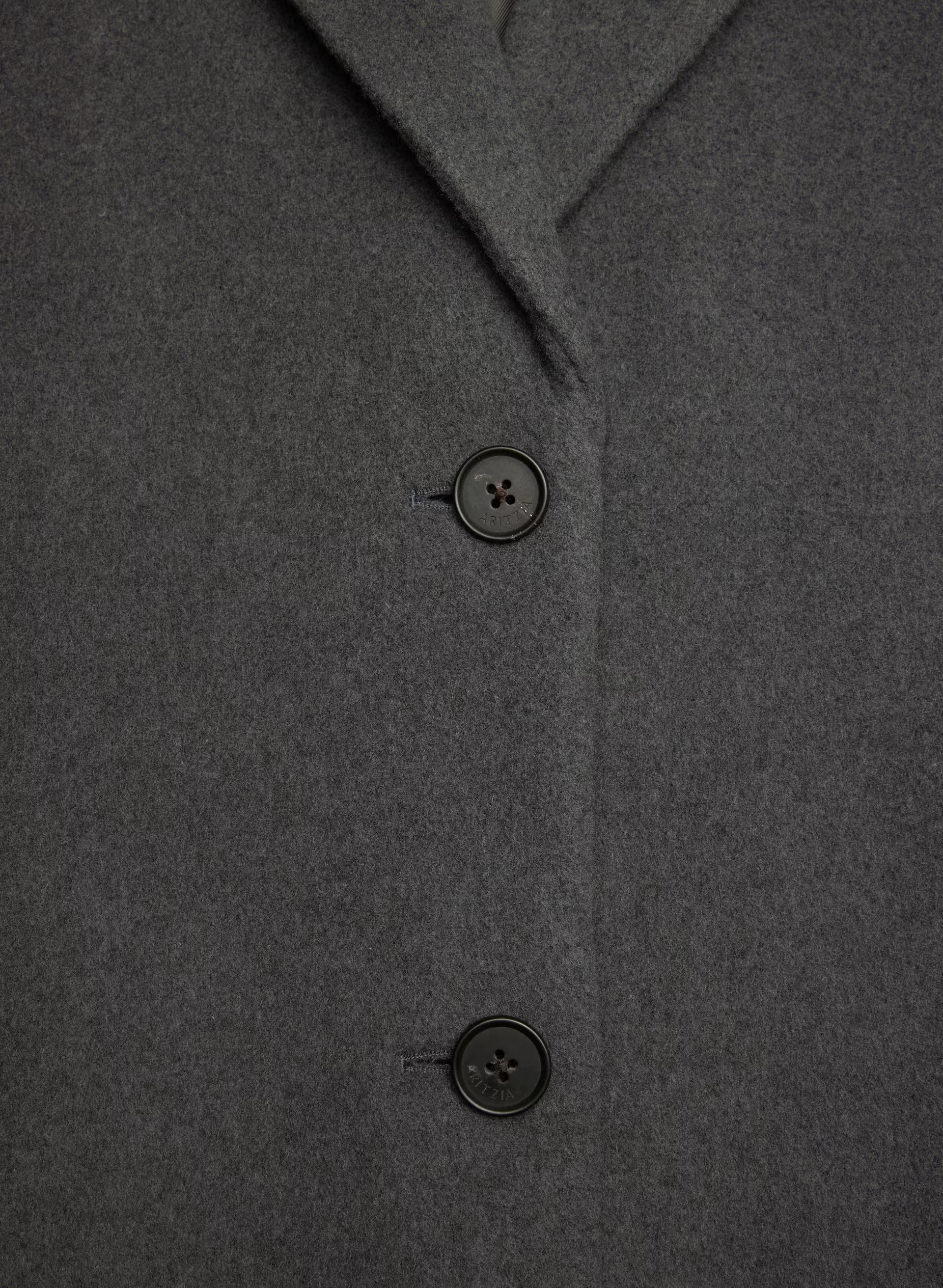 The Only Coat - Soft Wool Cashmere - HEATHER CHARCOAL