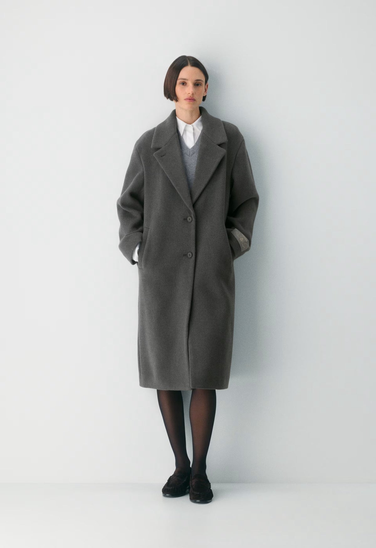 The Only Coat - Soft Wool Cashmere - HEATHER CHARCOAL