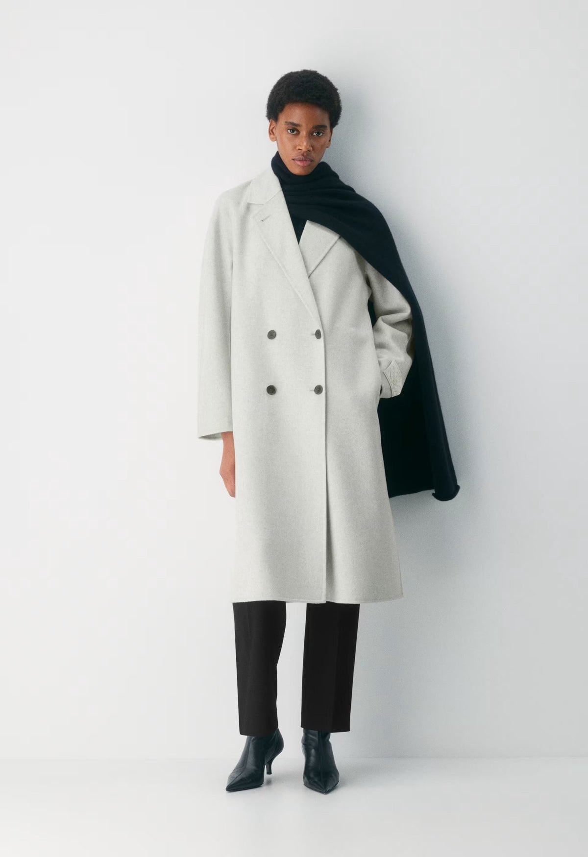The Slouch™ Double-Faced Coat - Luxe (Re)Wool - HEATHER CARRARA GREY
