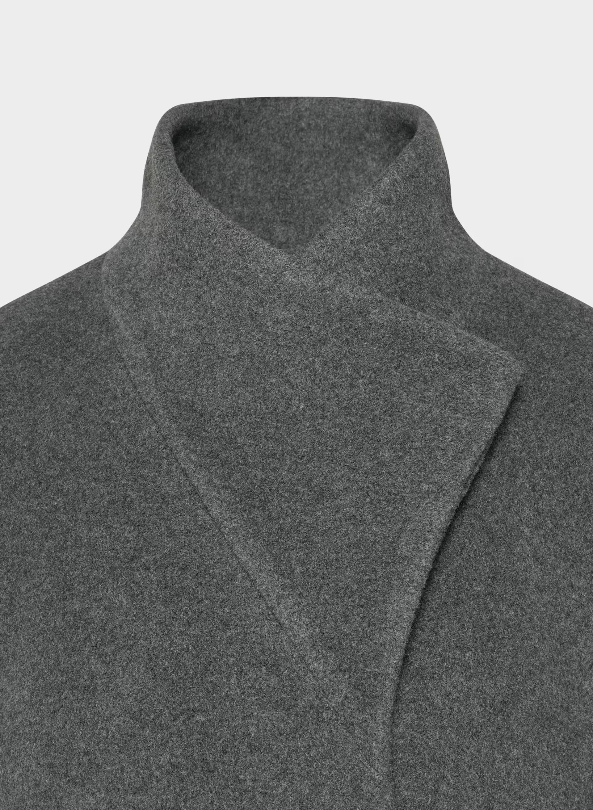 The Connor Coat - Soft Wool Cashmere - HEATHER CHARCOAL