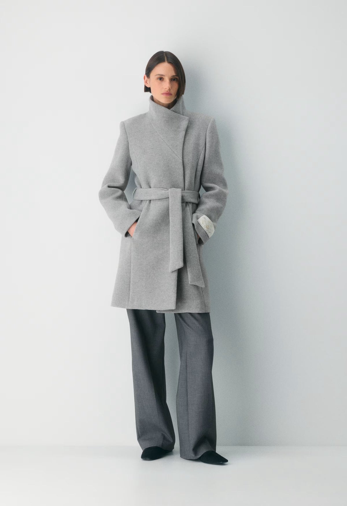 The Connor Coat - Soft Wool Cashmere - HEATHER LIGHT GREY