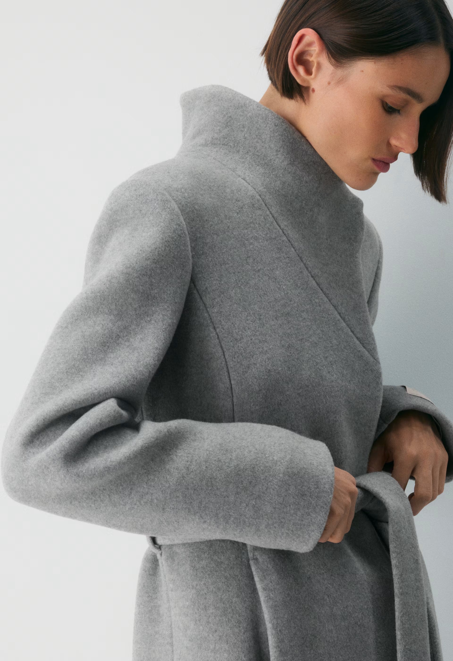 The Connor Coat - Soft Wool Cashmere - HEATHER LIGHT GREY