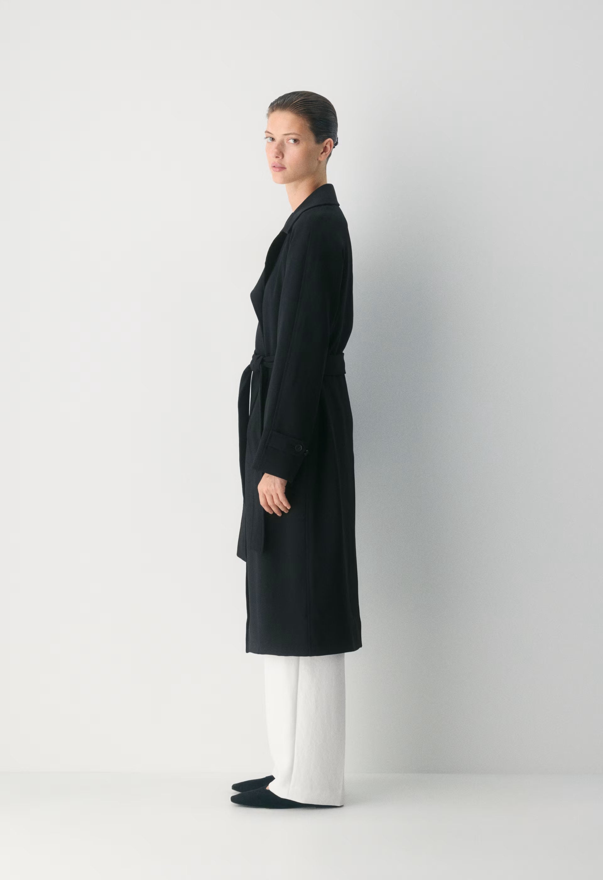 The Splendor Trench Coat - Crepette™ - BLACK