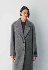 The Only Coat - Soft Wool Cashmere - SNOW TWEED BLK/WHITE