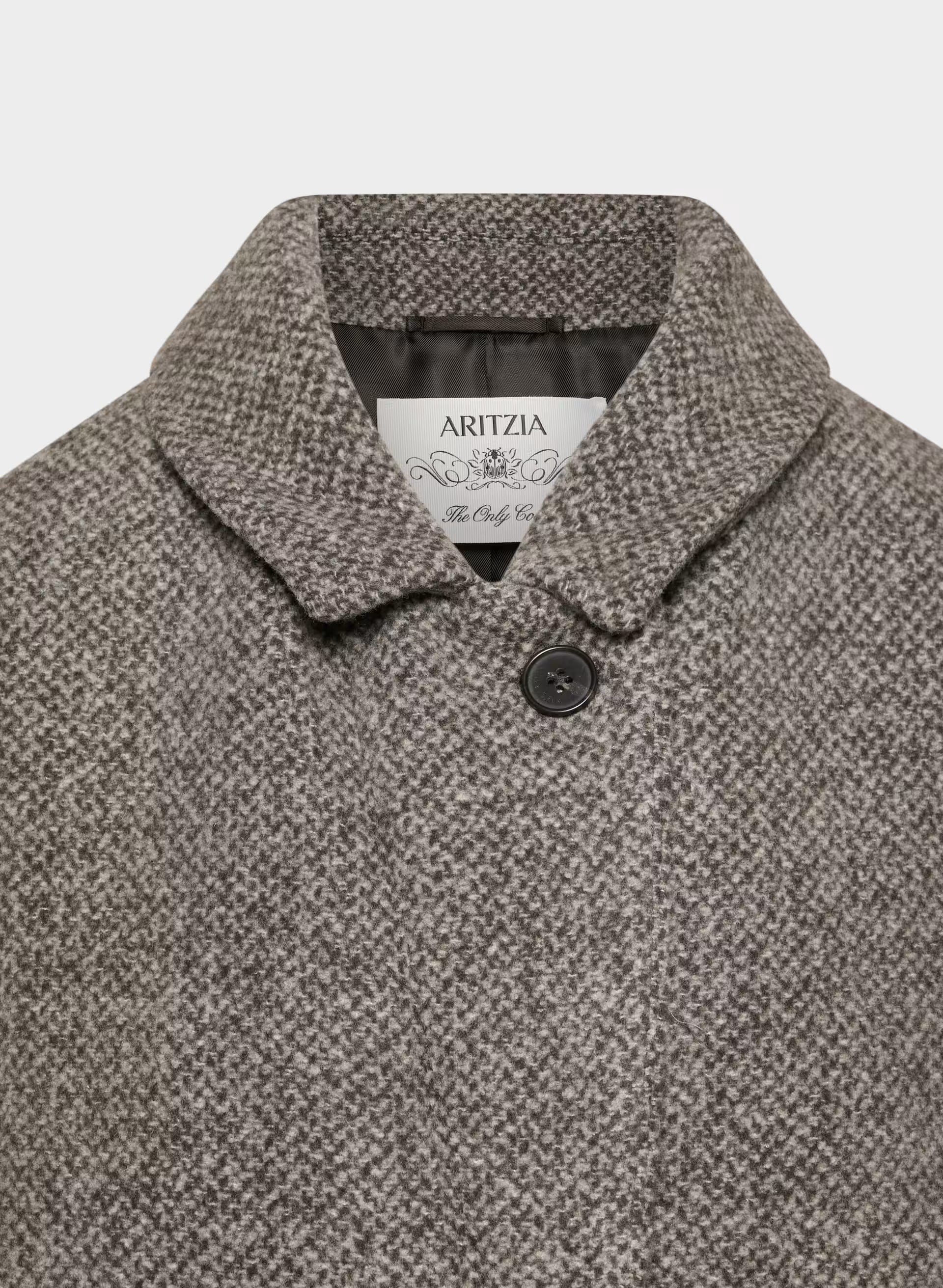 The Only Coat - Soft Wool Cashmere - SNOW TWEED R M BR/TP