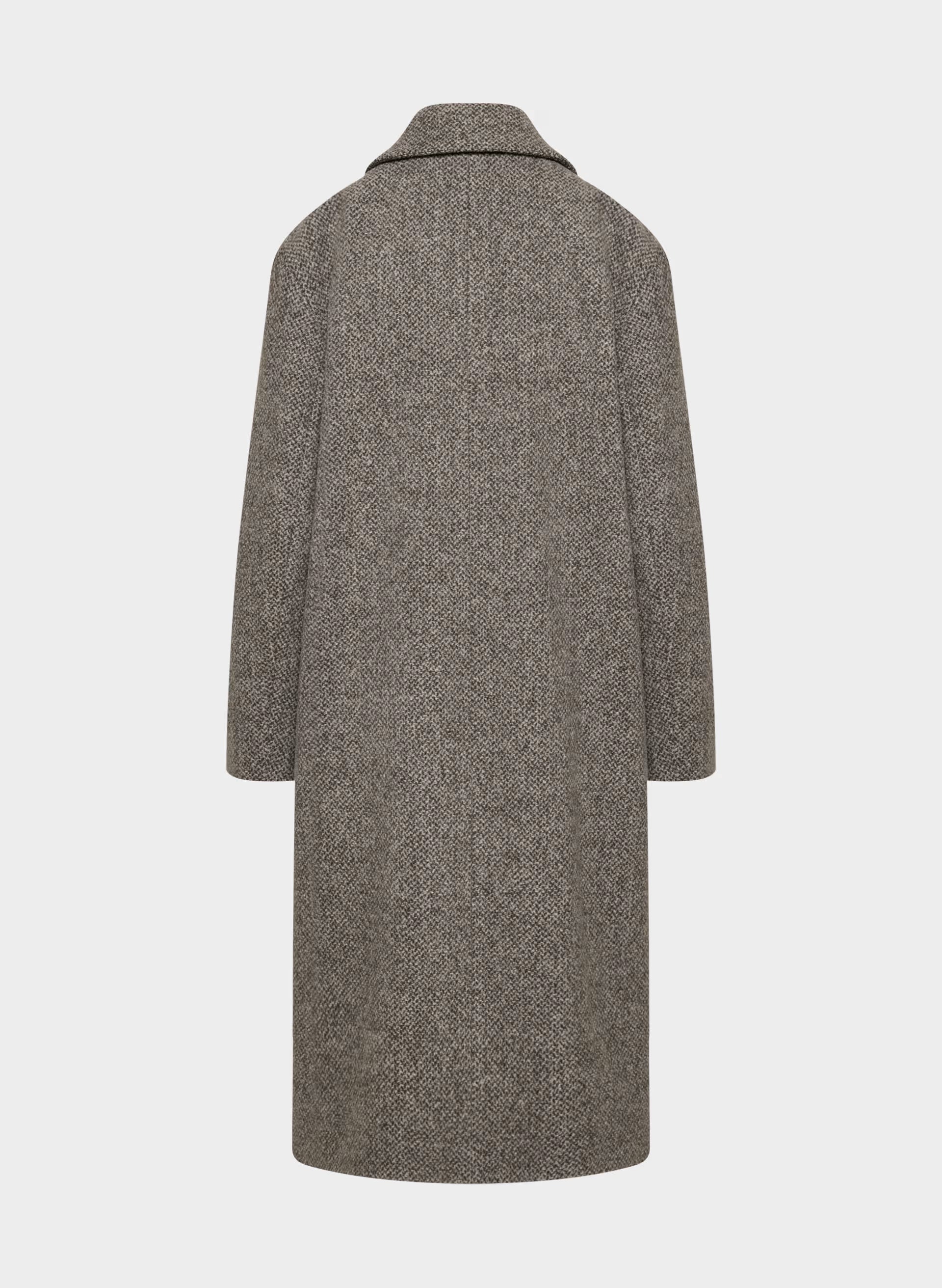 The Only Coat - Soft Wool Cashmere - SNOW TWEED R M BR/TP
