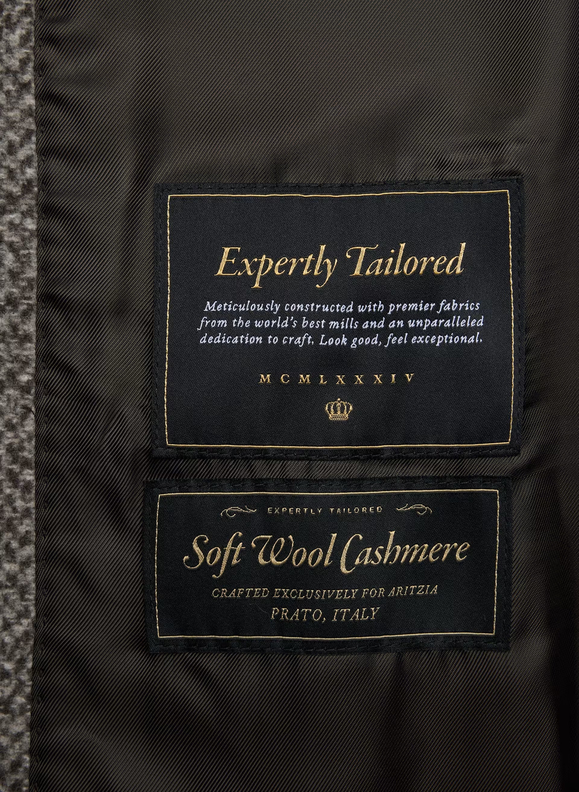 The Only Coat - Soft Wool Cashmere - SNOW TWEED R M BR/TP