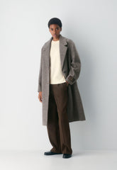 The Only Coat - Soft Wool Cashmere - SNOW TWEED R M BR/TP