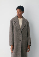 The Only Coat - Soft Wool Cashmere - SNOW TWEED R M BR/TP
