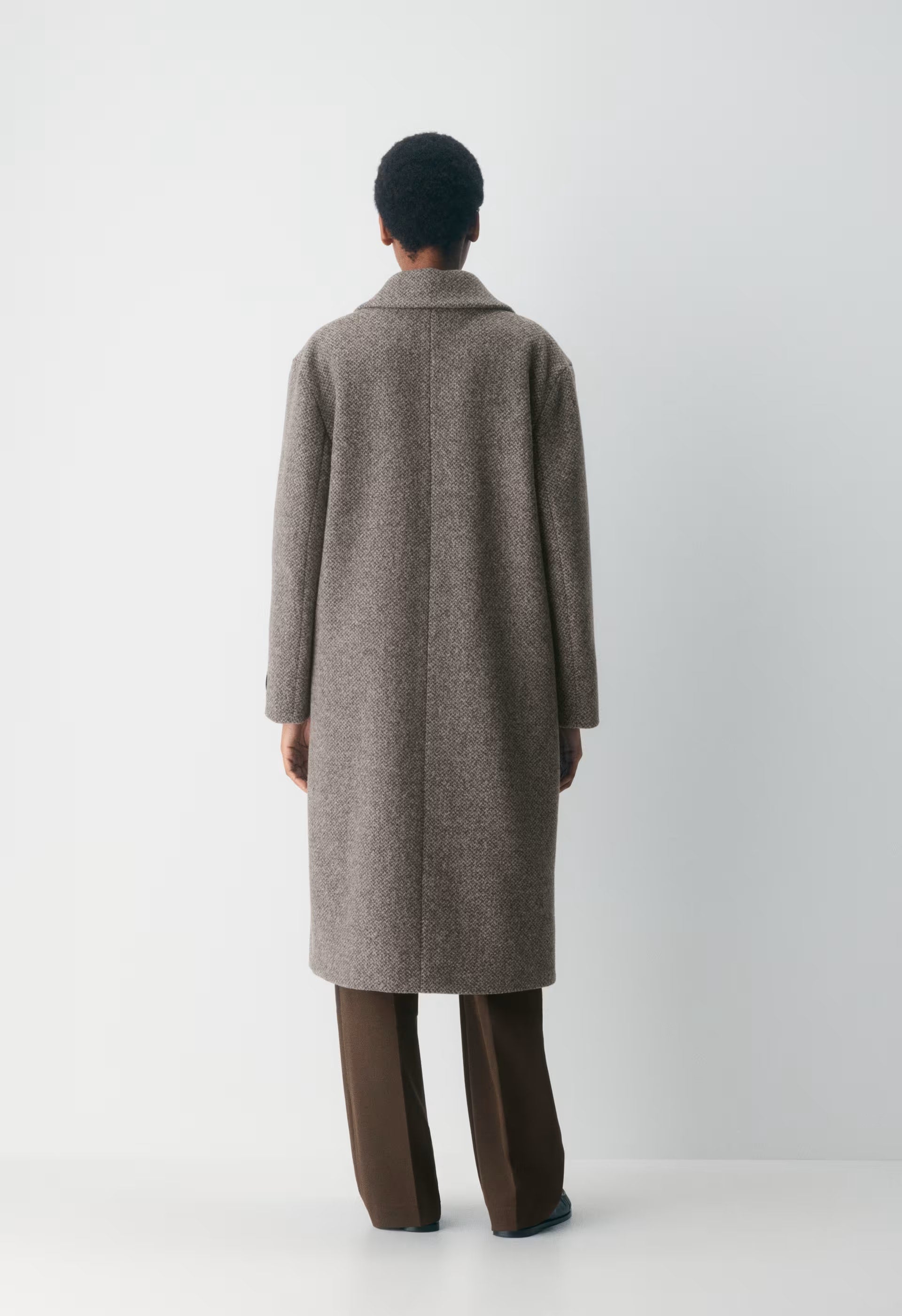 The Only Coat - Soft Wool Cashmere - SNOW TWEED R M BR/TP