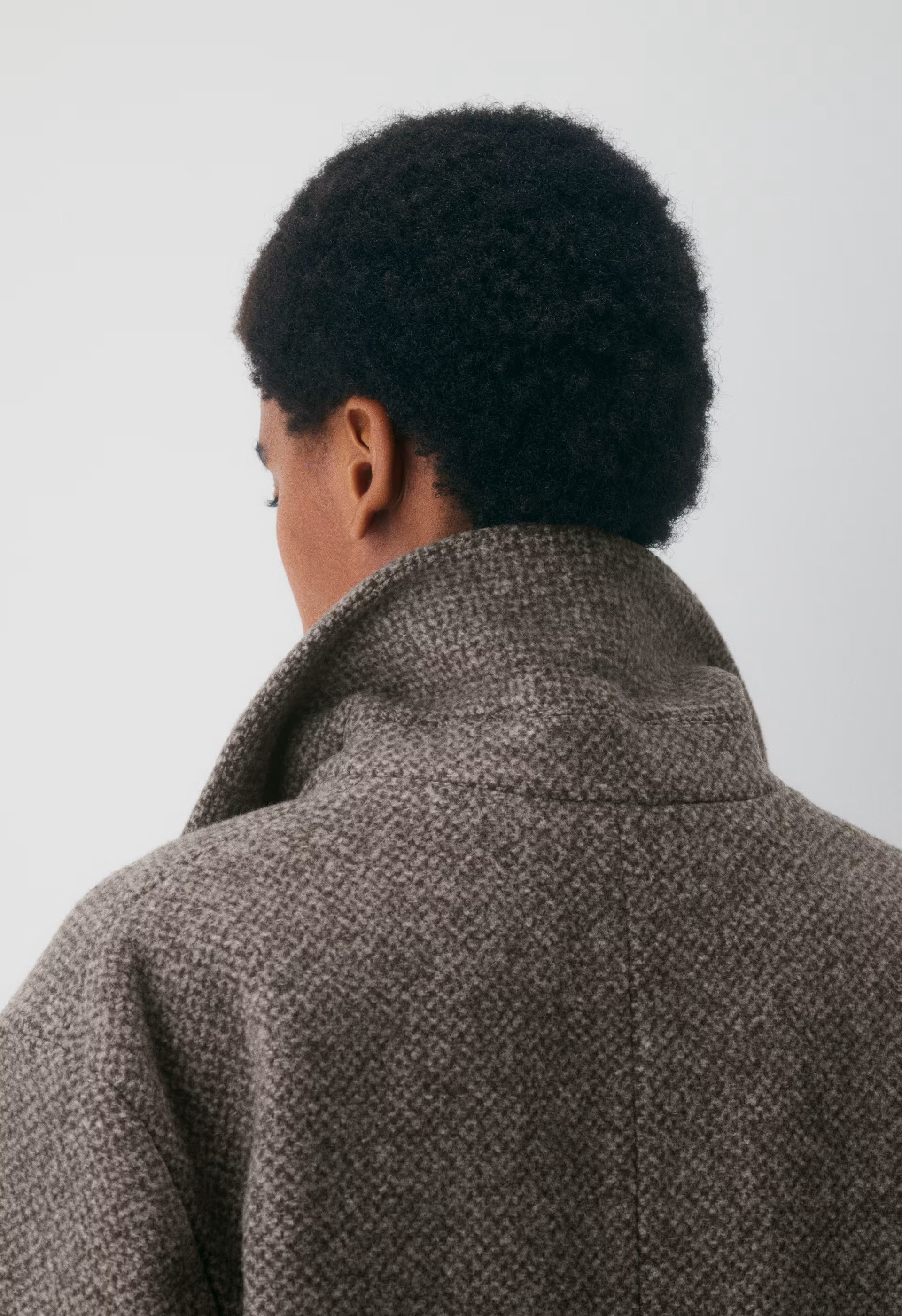 The Only Coat - Soft Wool Cashmere - SNOW TWEED R M BR/TP