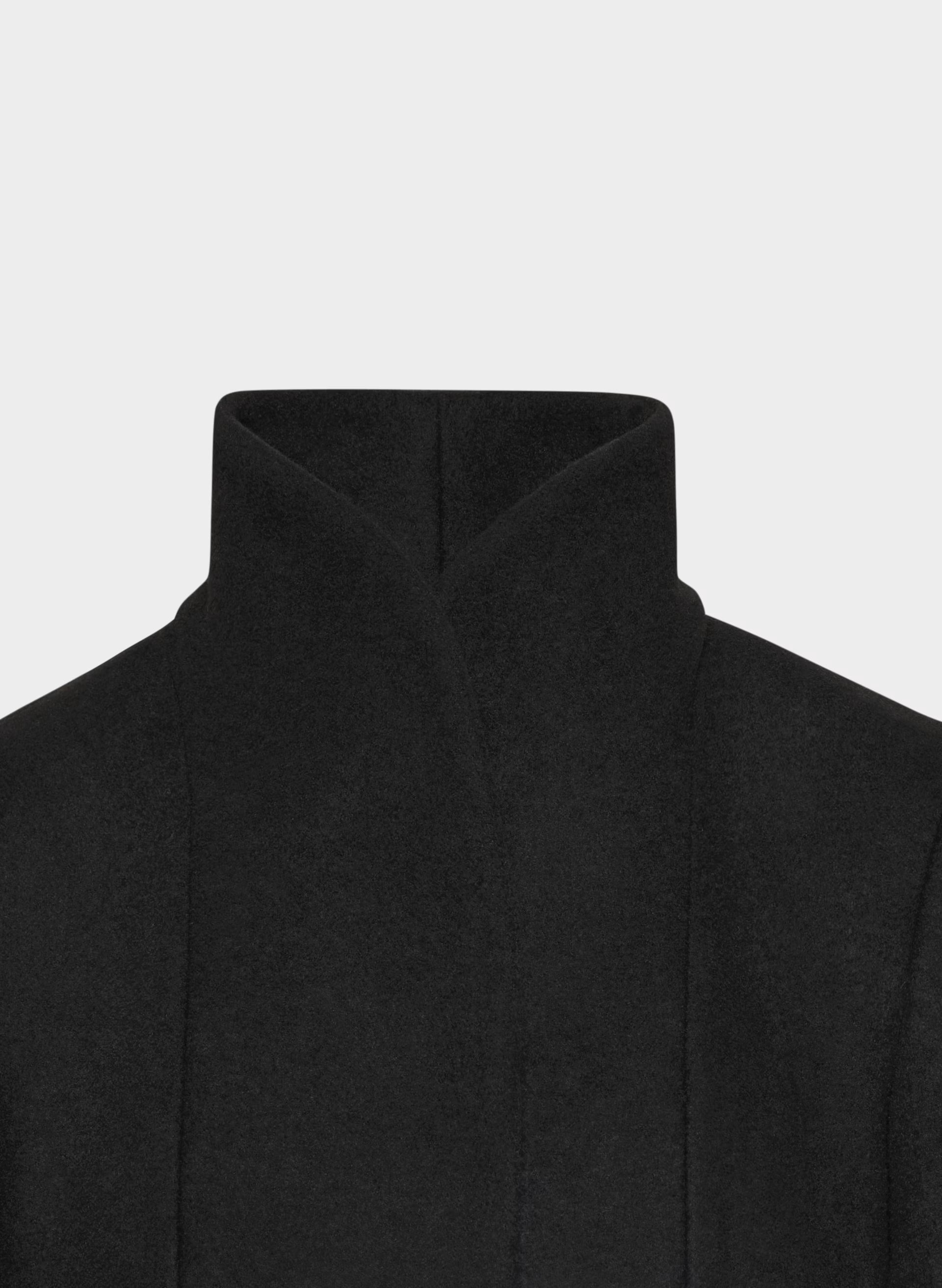 The Cocoon Coat - Luxe Wool Cashmere - BLACK