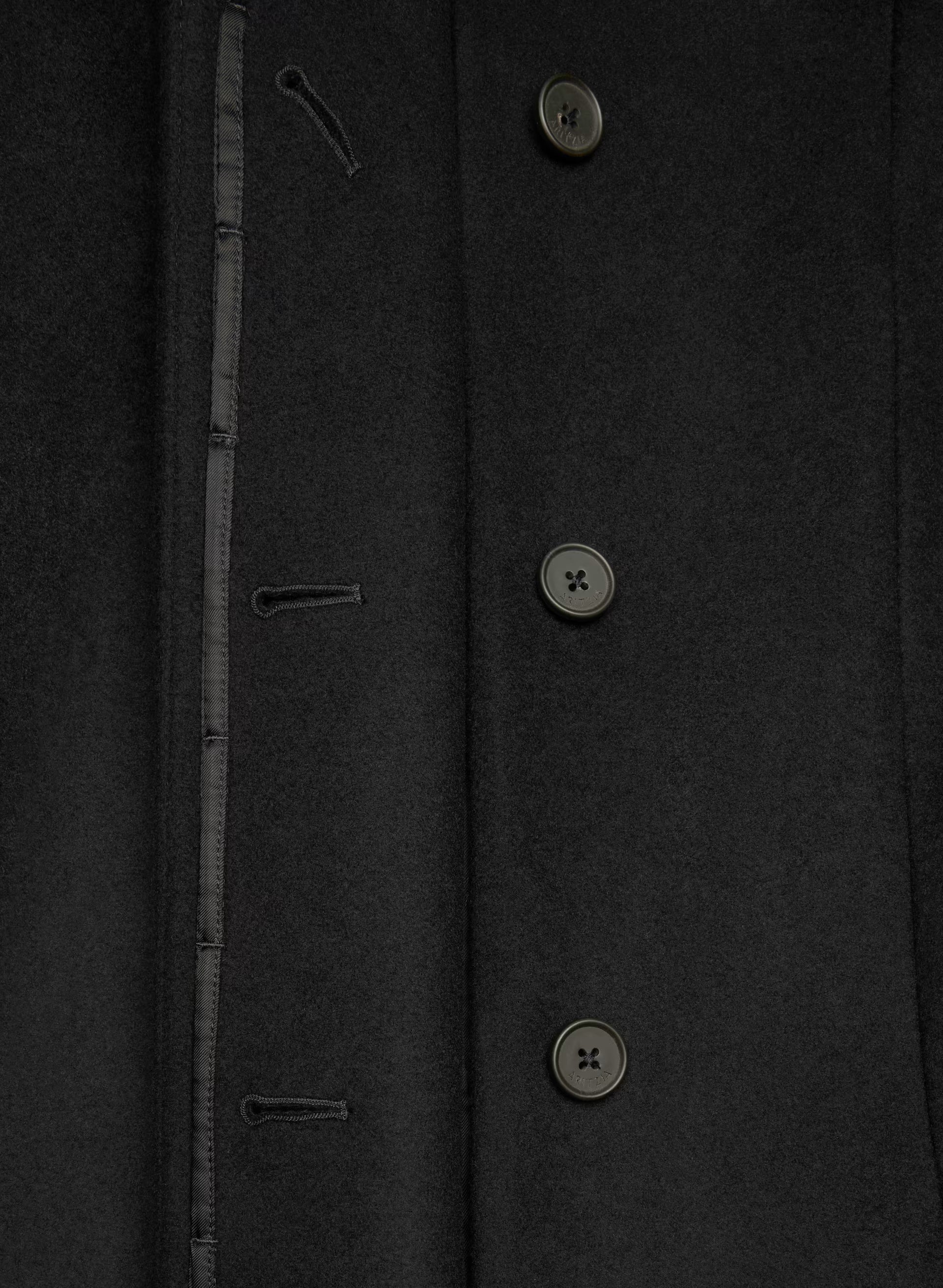The Cocoon Coat - Luxe Wool Cashmere - BLACK